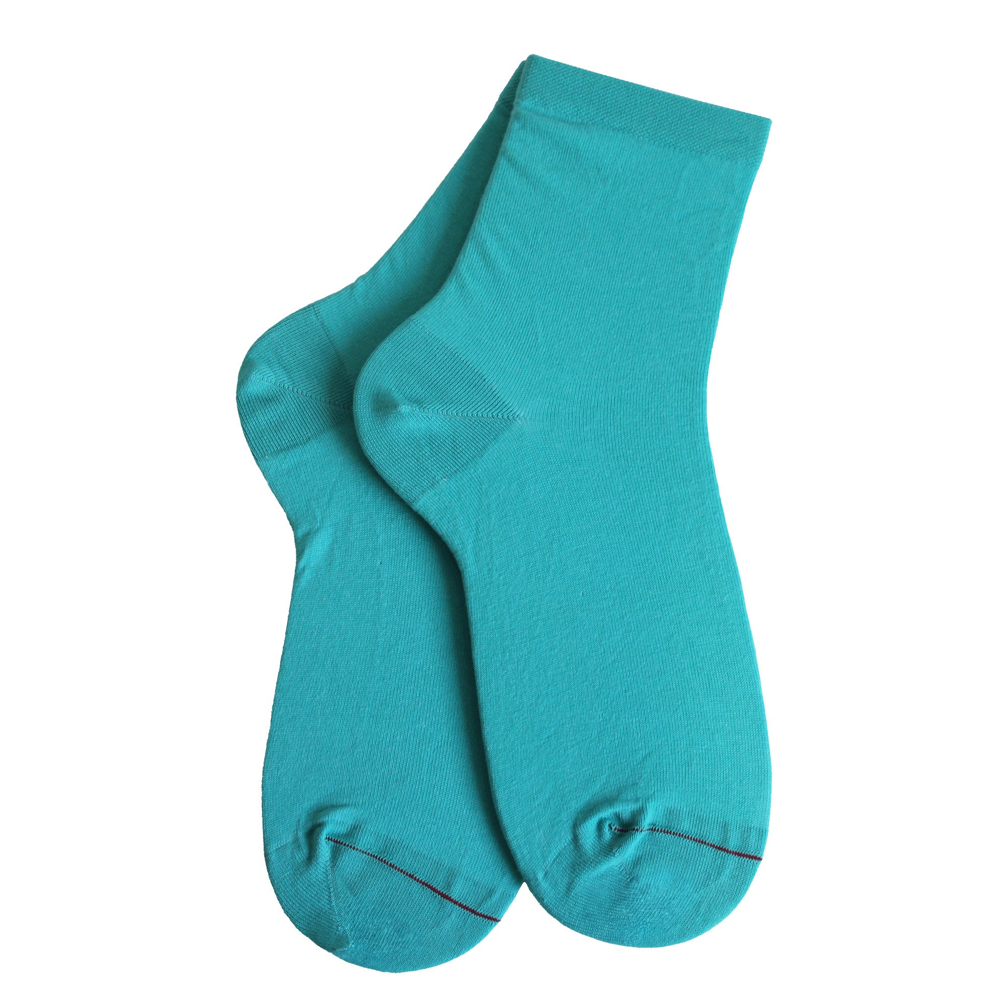 Socquettes en coton bleu horizon - Unies jersey