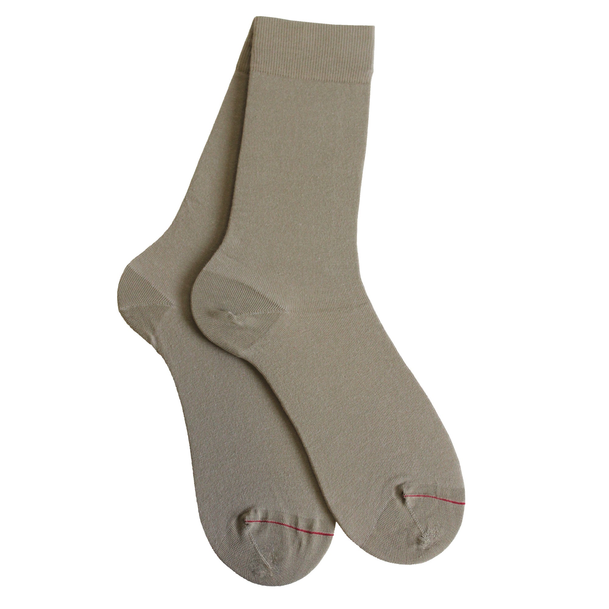 Chaussettes en coton vert amande - Unies jersey