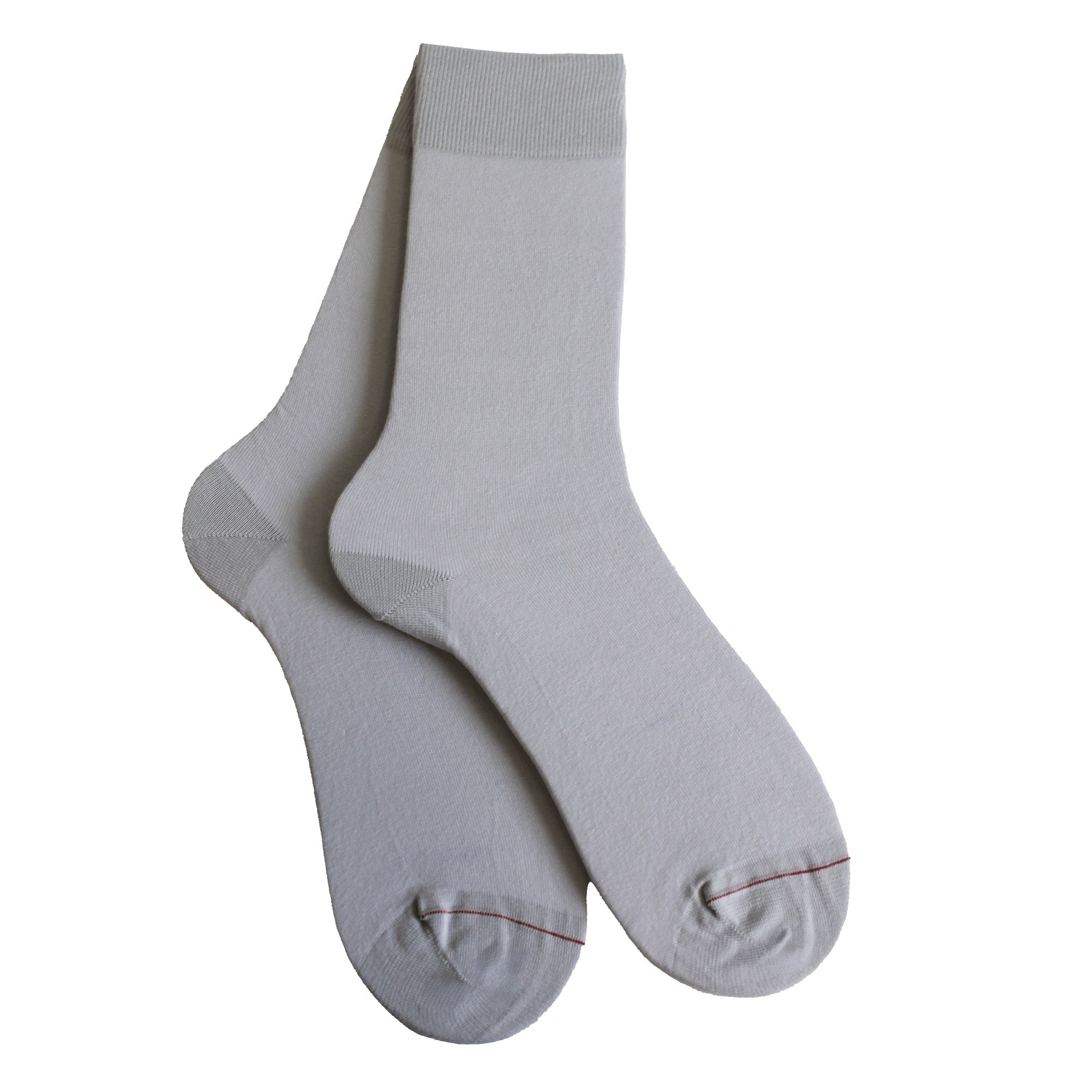 Chaussettes en coton gris perle - Unies jersey