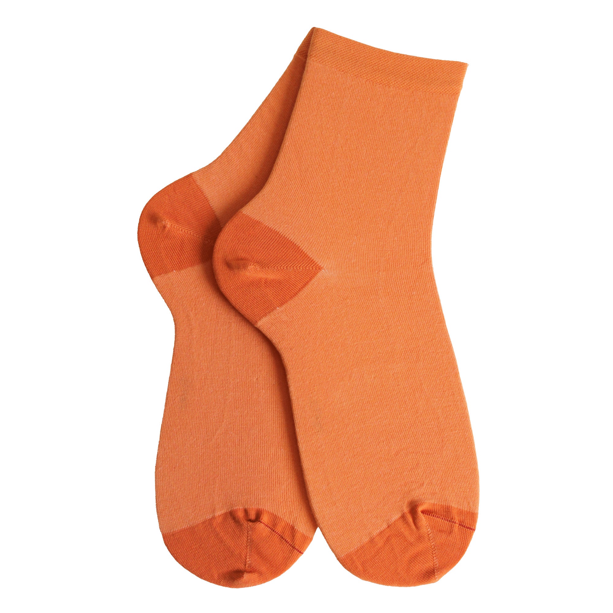 Socquettes en coton orange - Unies jersey