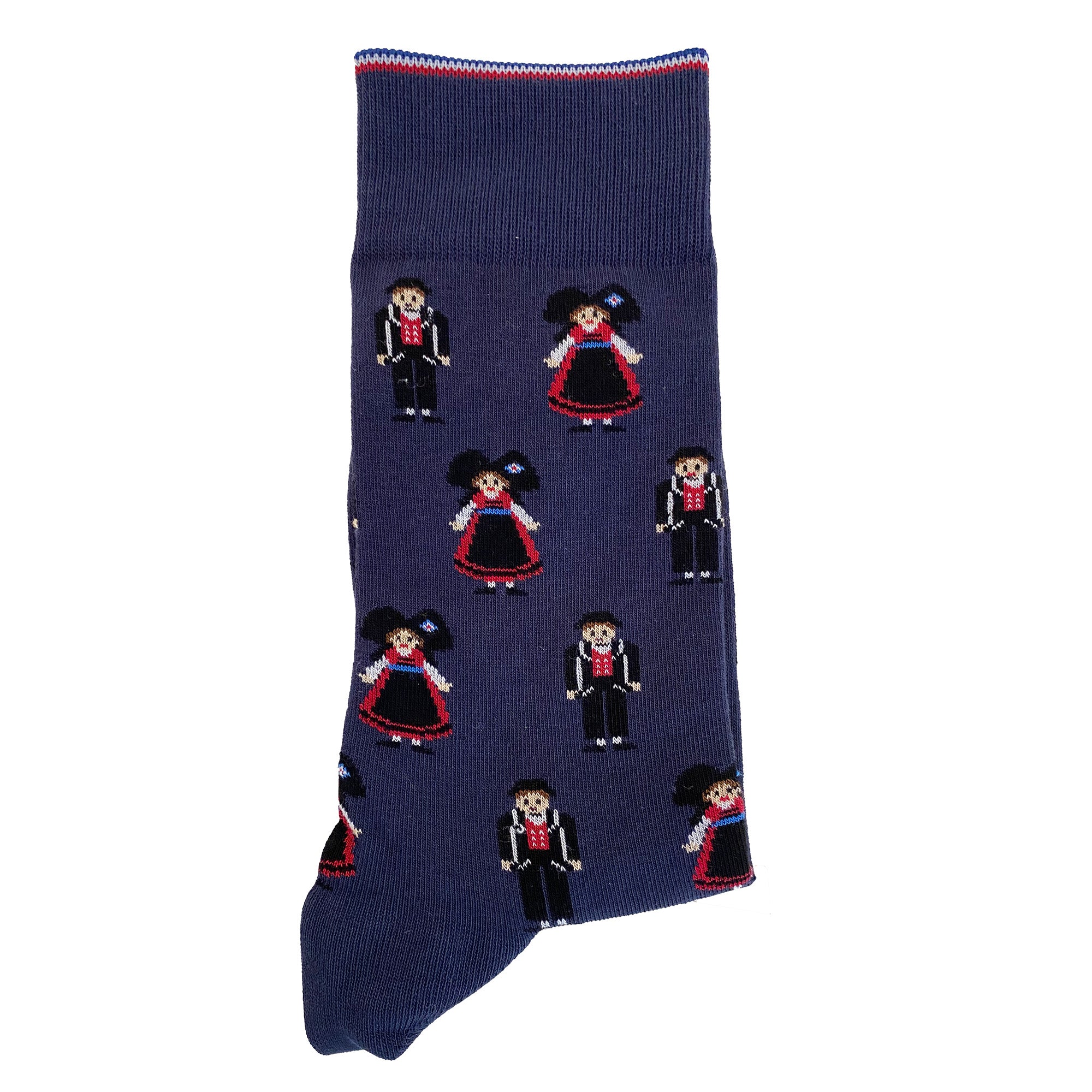 Mi-chaussettes bleu marine alsaciens homme