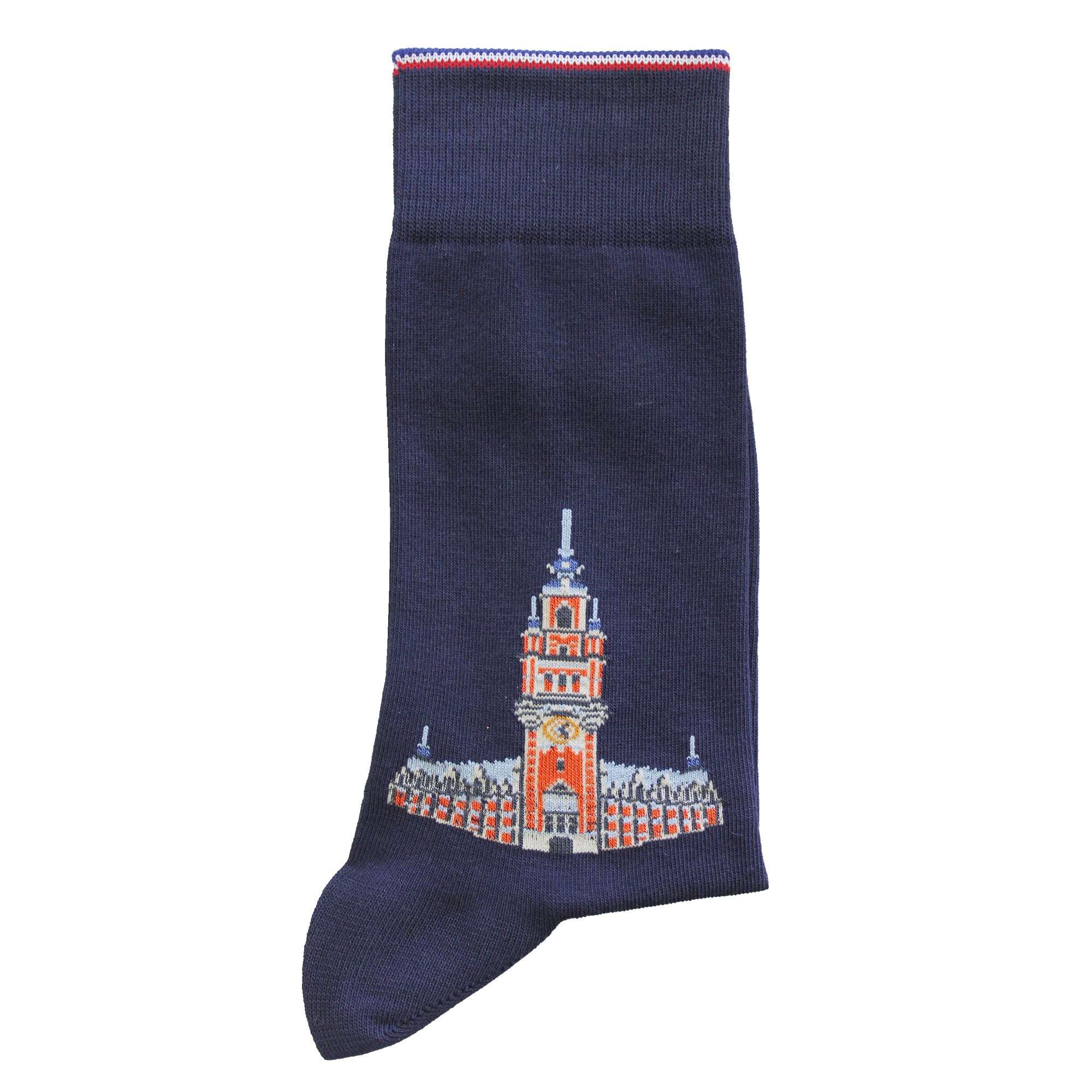 Chaussettes coton bleu marine beffroi homme