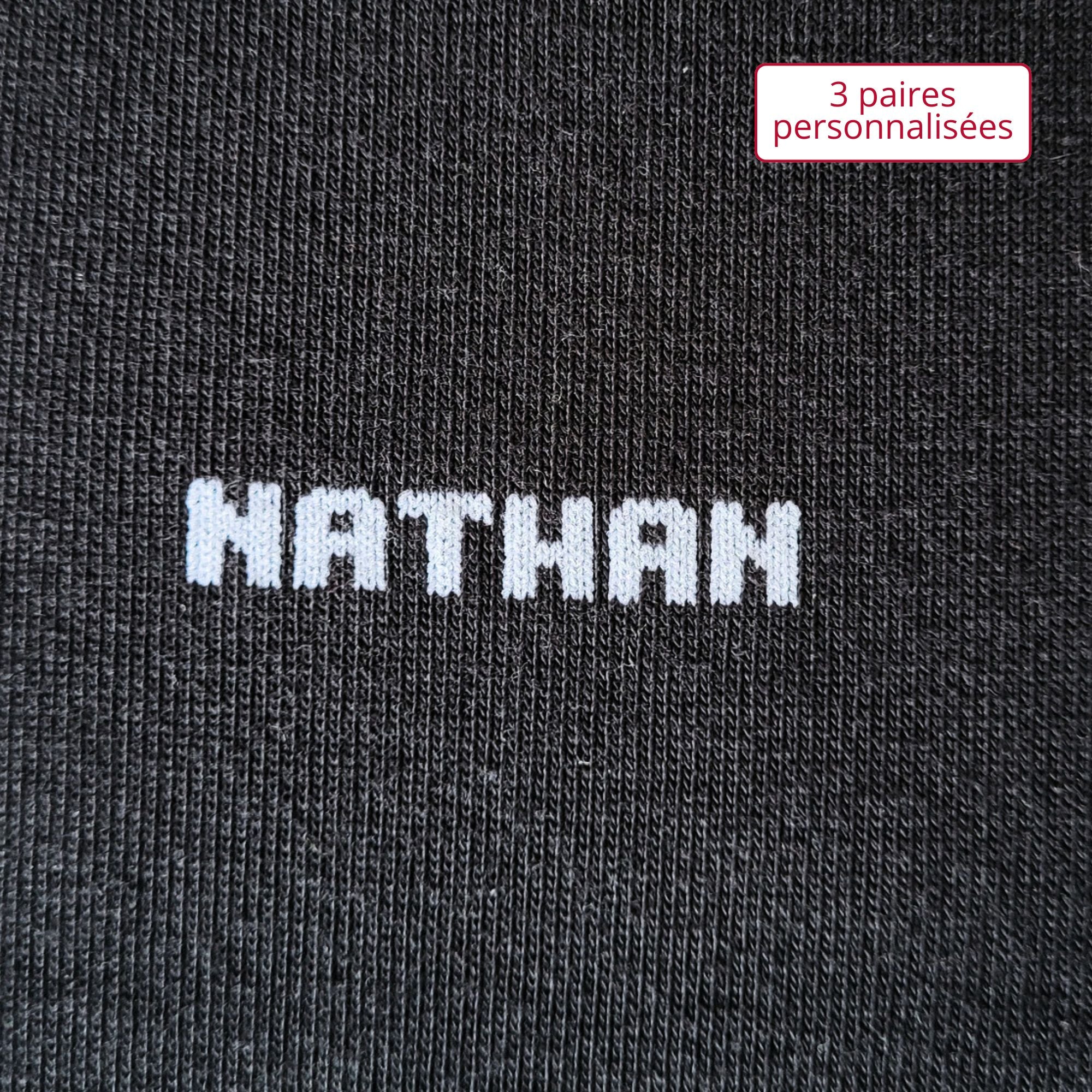 Coffret de Chaussettes personnalisées Coton Homme Anthracite