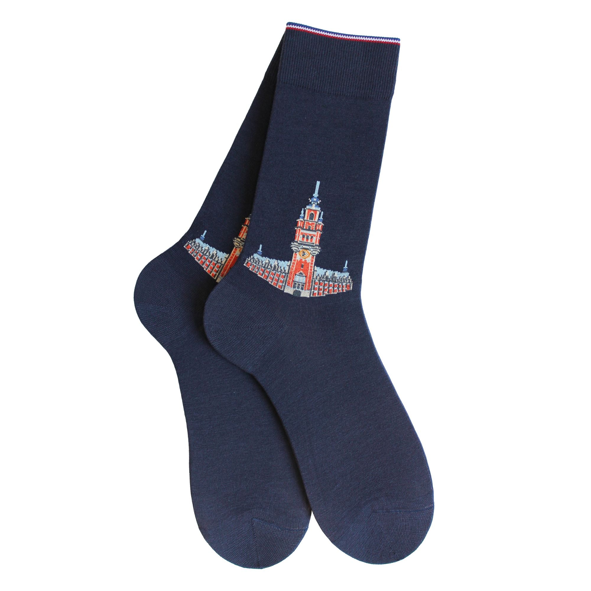 Chaussettes coton bleu marine beffroi homme