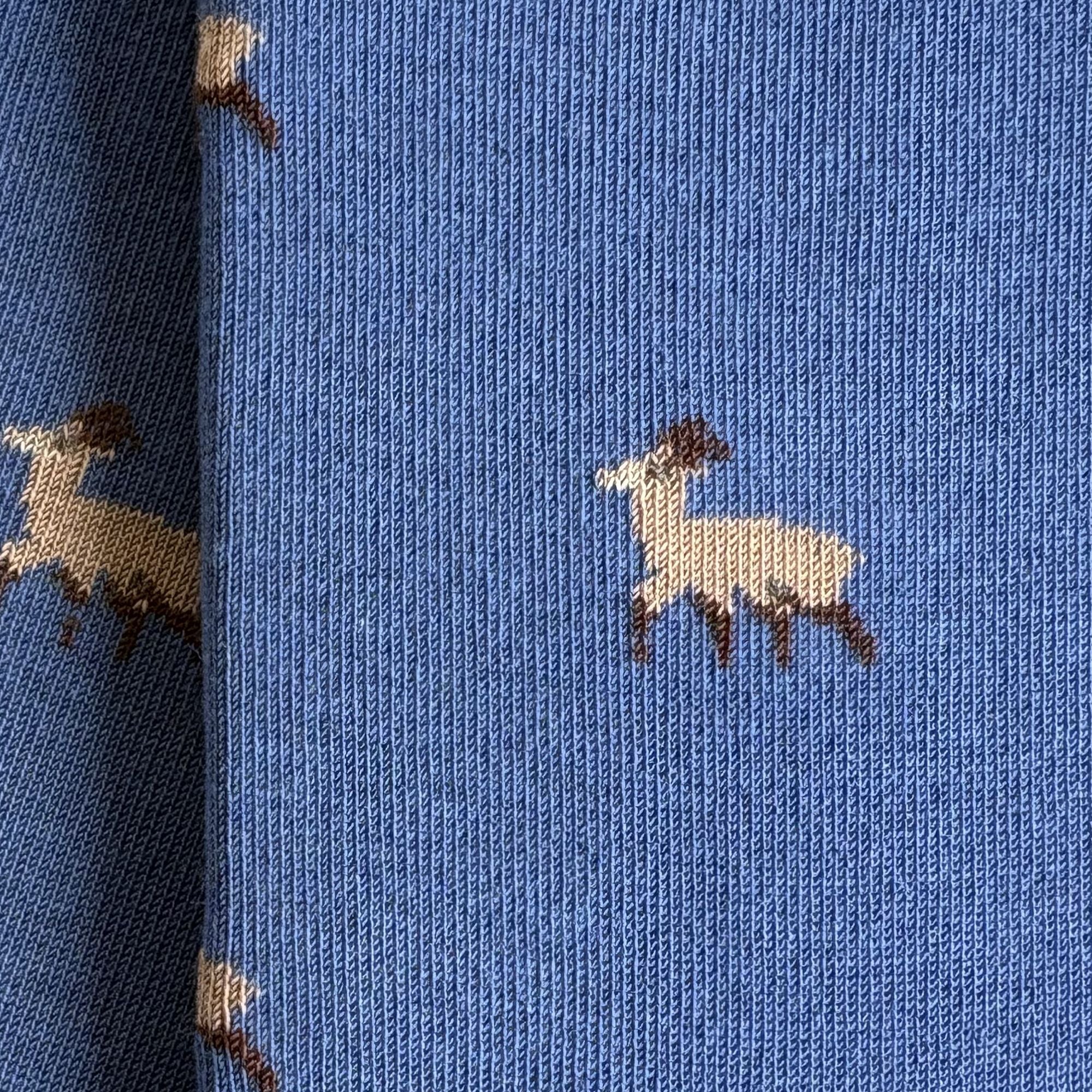 Chaussettes coton bleu chamois homme