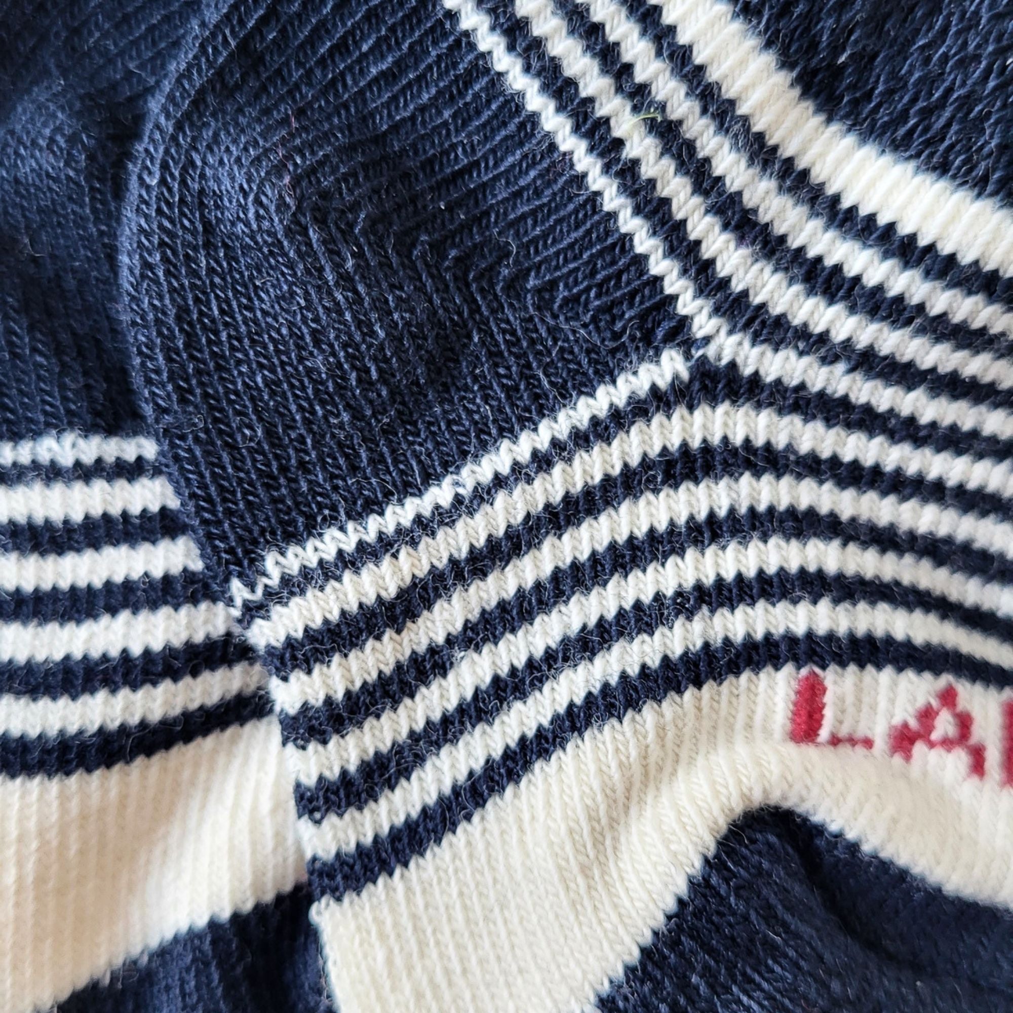 Chaussettes coton bleu rayures bébé