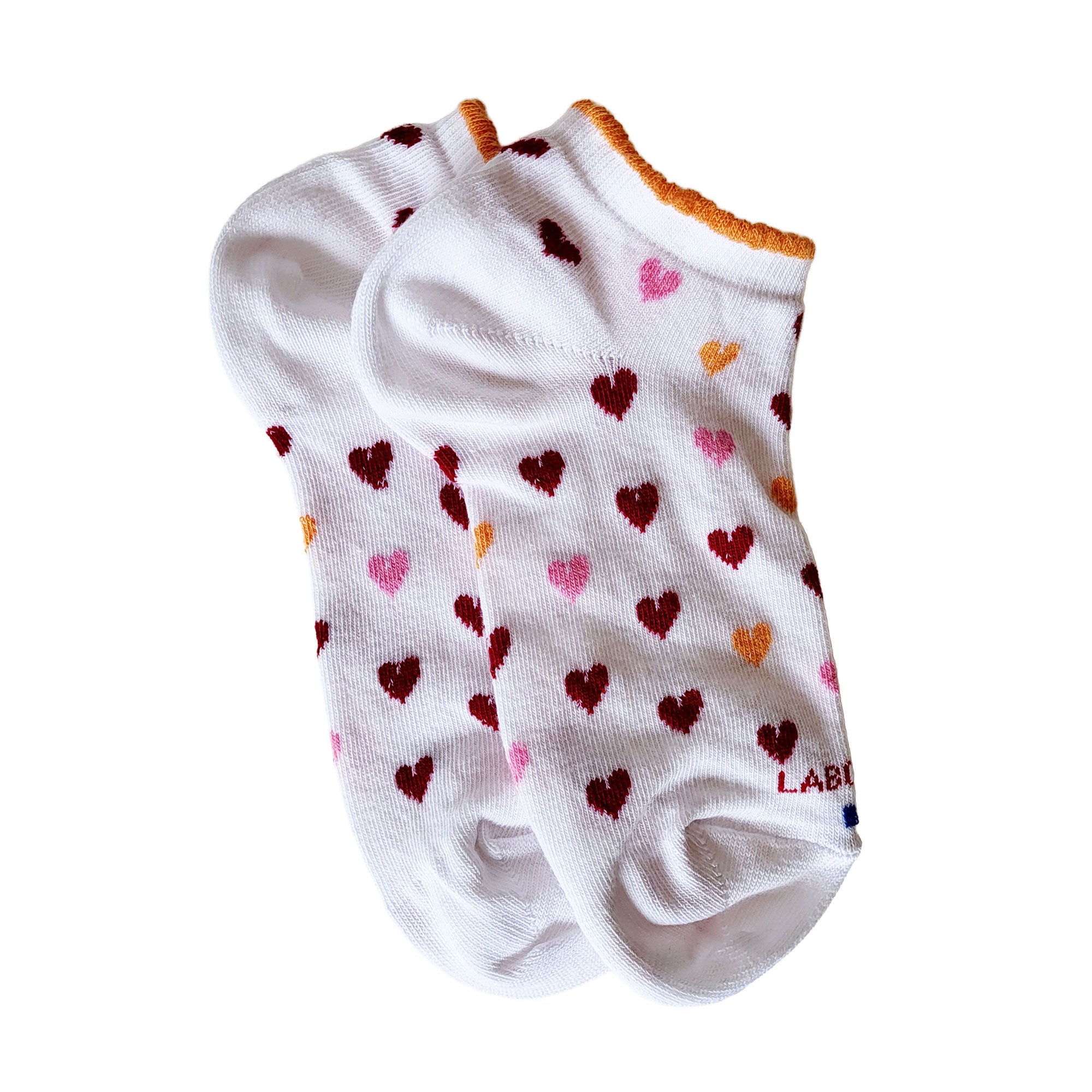 Mini-socquettes coton blanc cœurs enfant