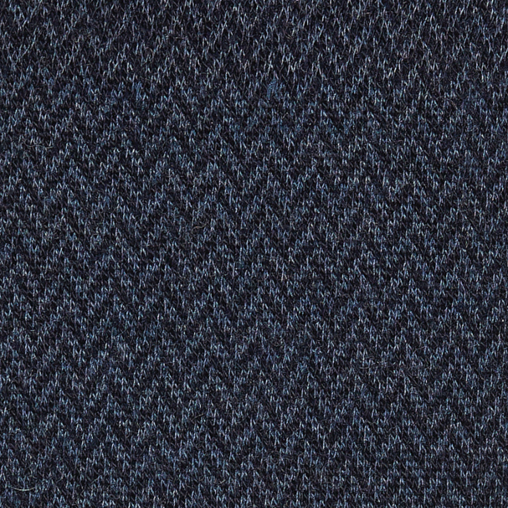 Chaussettes en laine mérinos Marine - Chevrons ton sur ton