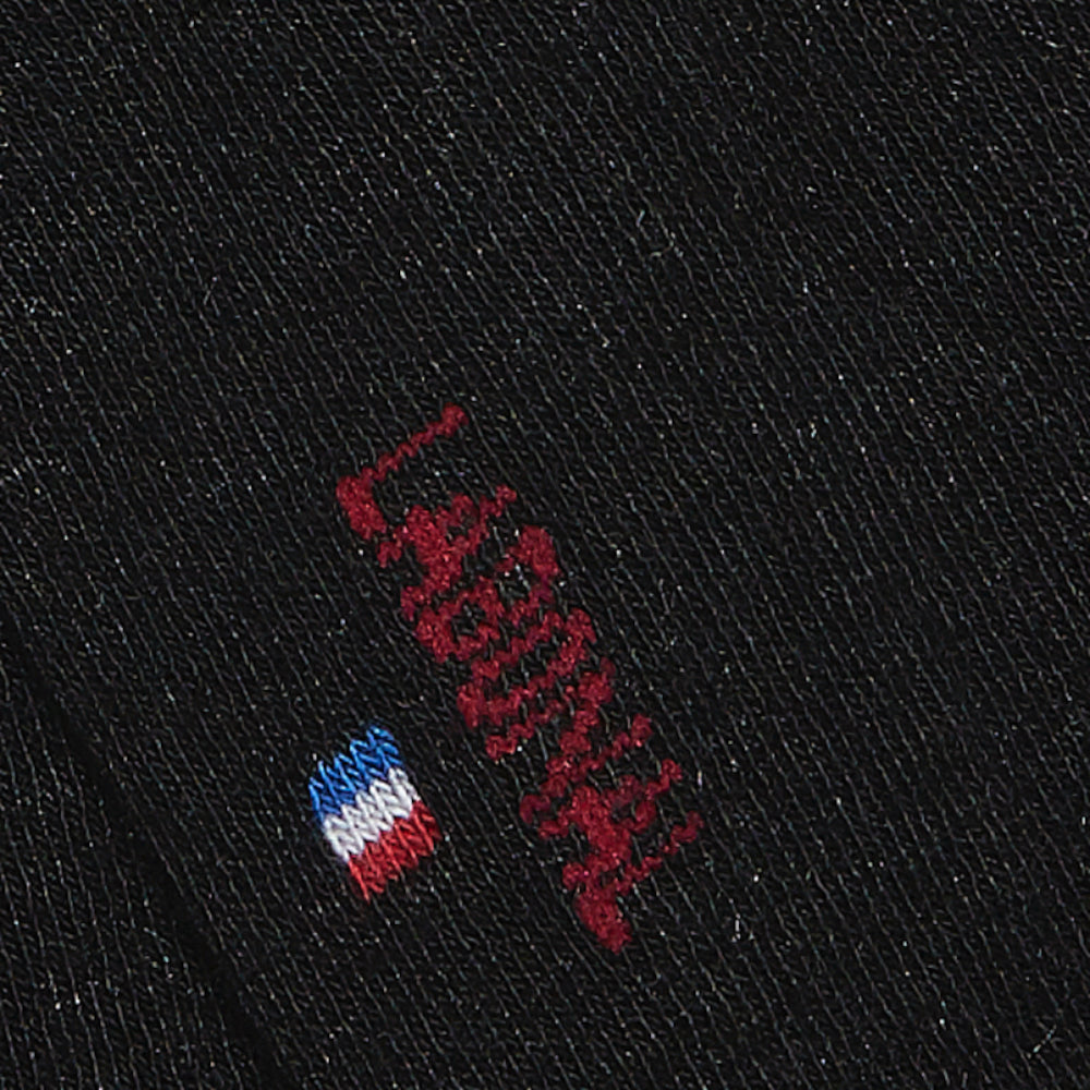 Chaussettes en viscose et soie Noir - Unies jersey roulottées
