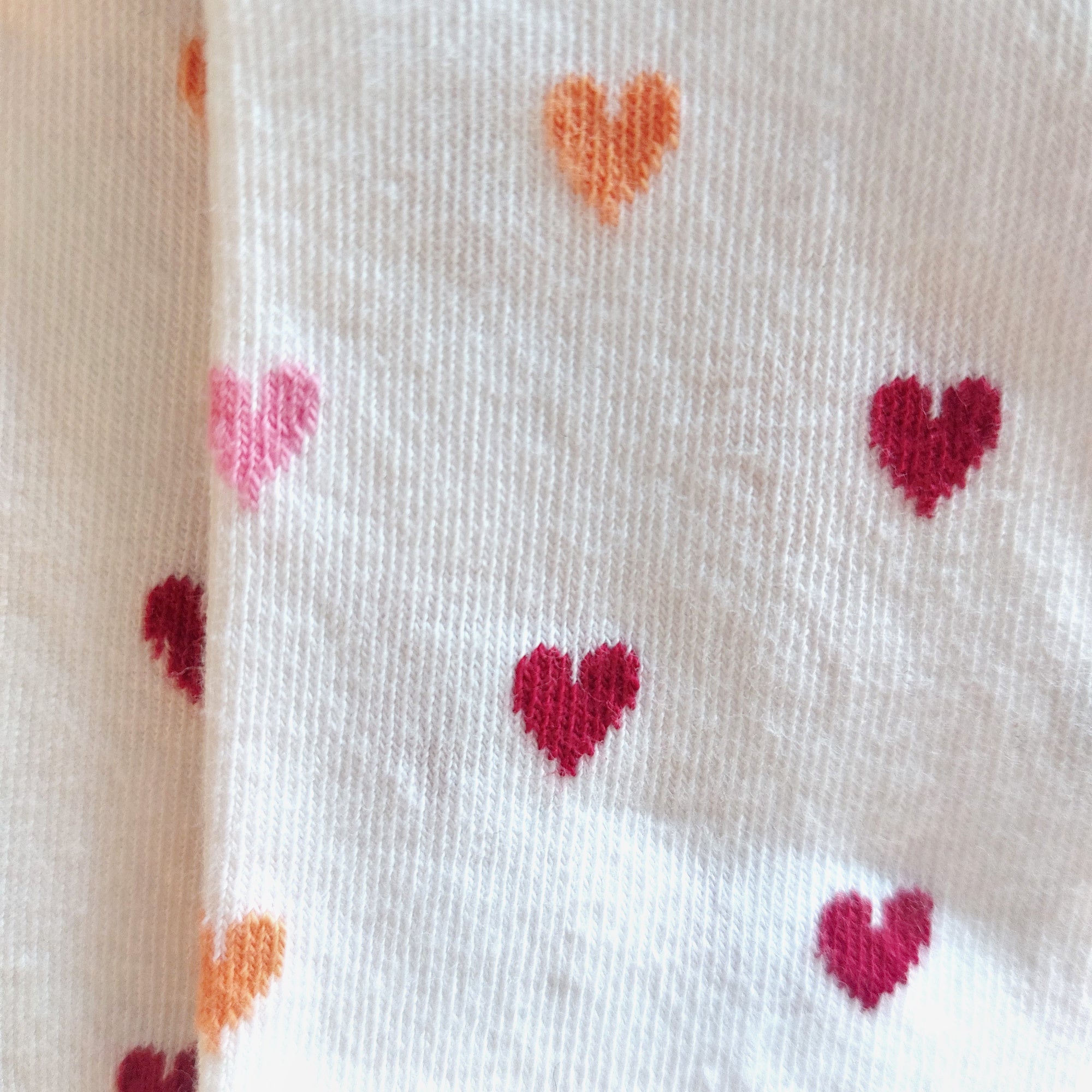 Mini-socquettes en coton Blanc - Coeurs