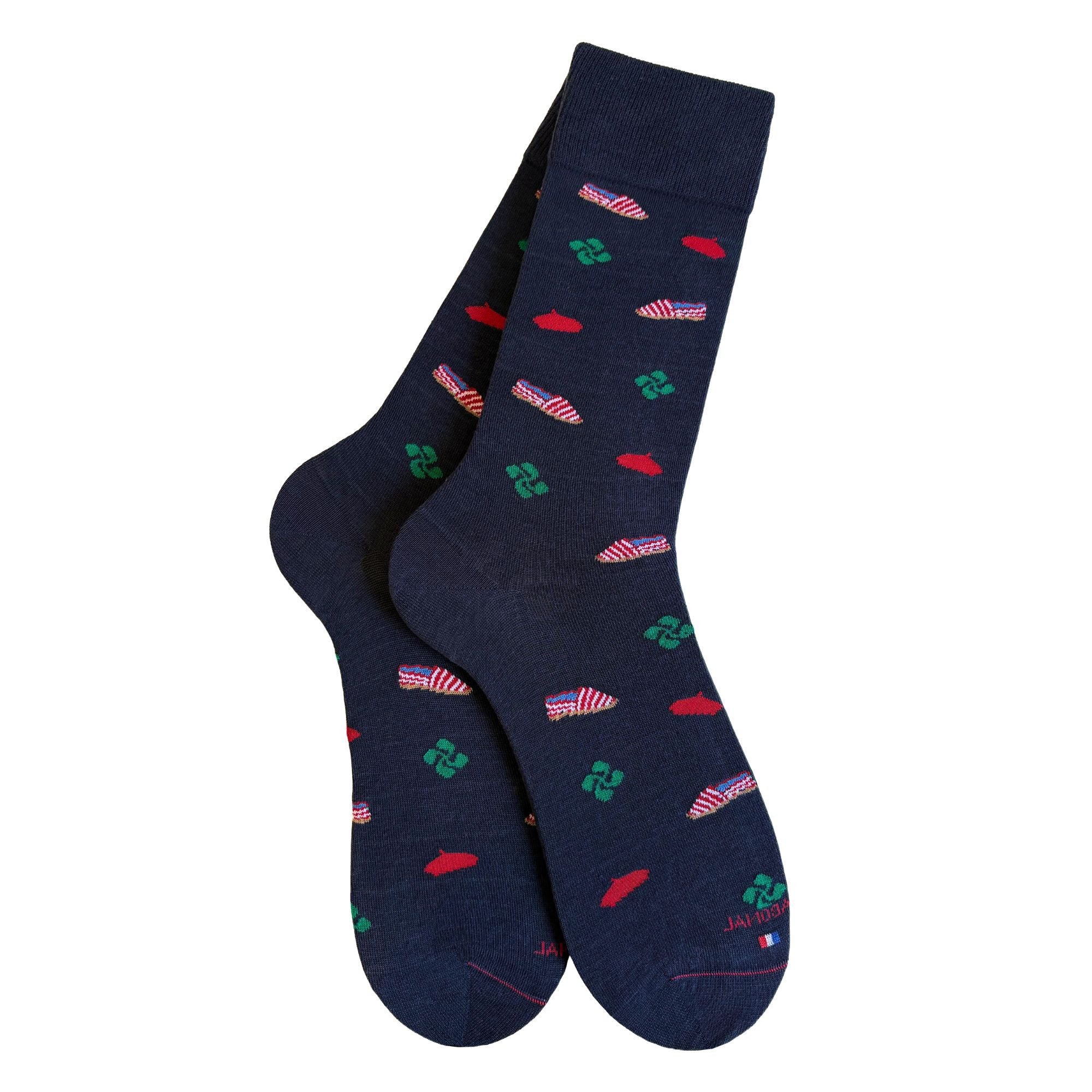 Chaussettes coton marine espadrilles homme