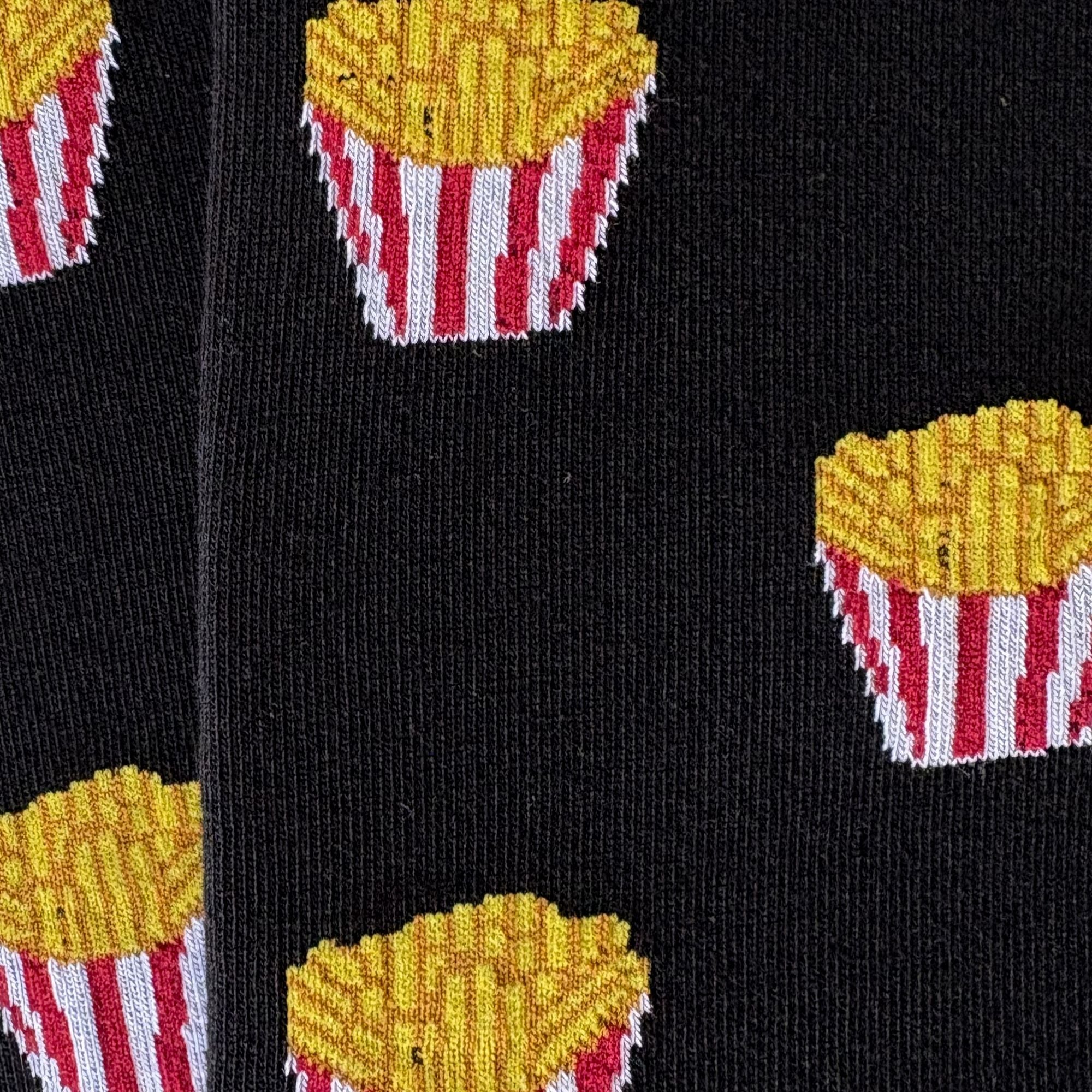 Chaussettes noir frites homme