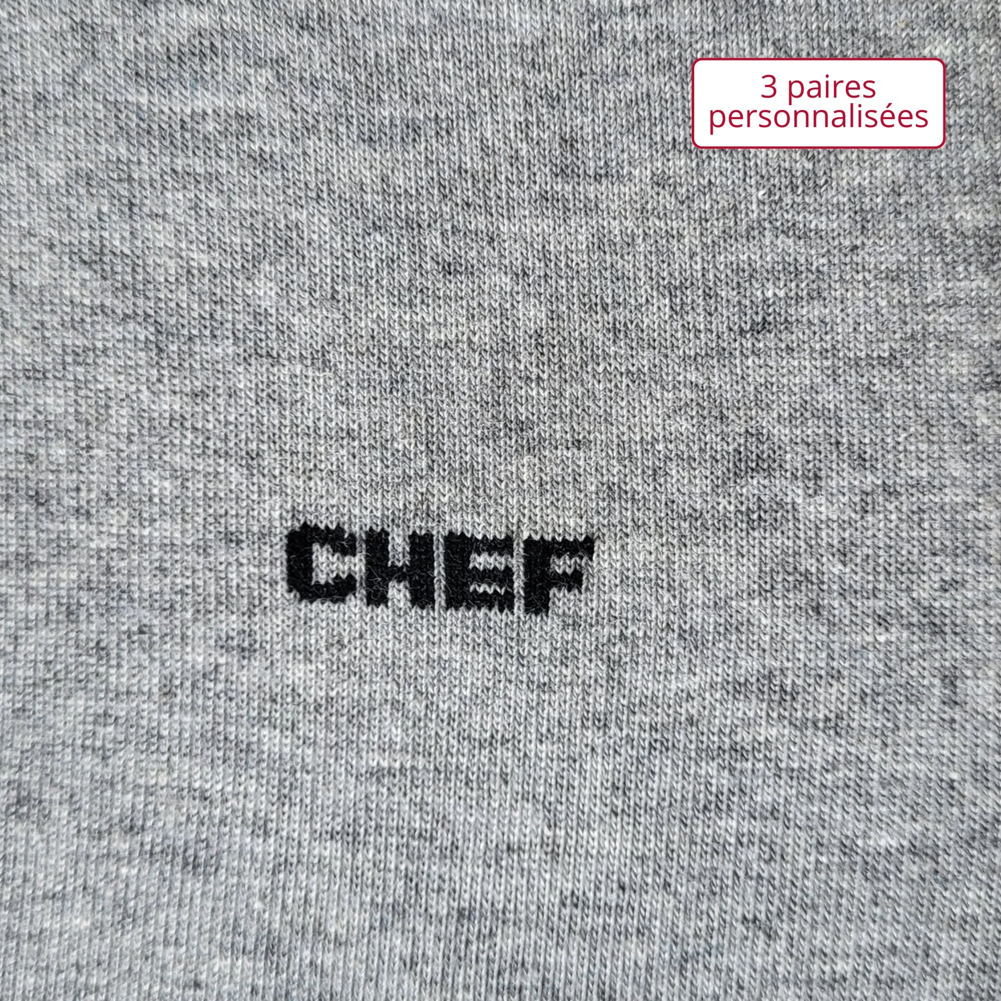 Coffret de Chaussettes personnalisées Coton Homme Gris