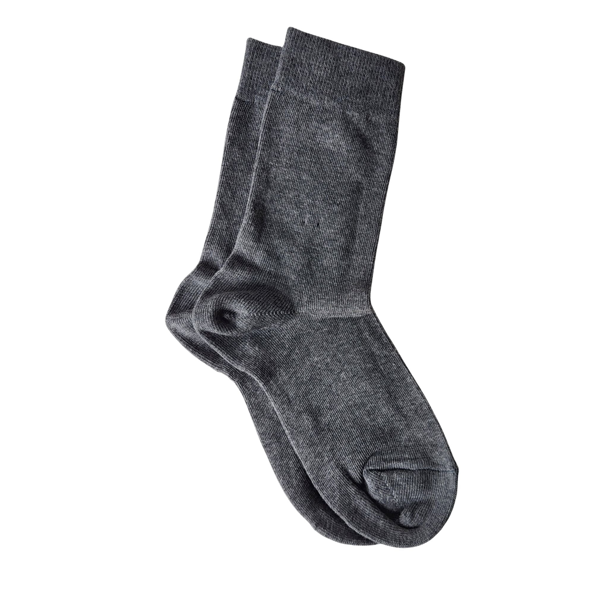 Chaussettes coton gris foncé enfant