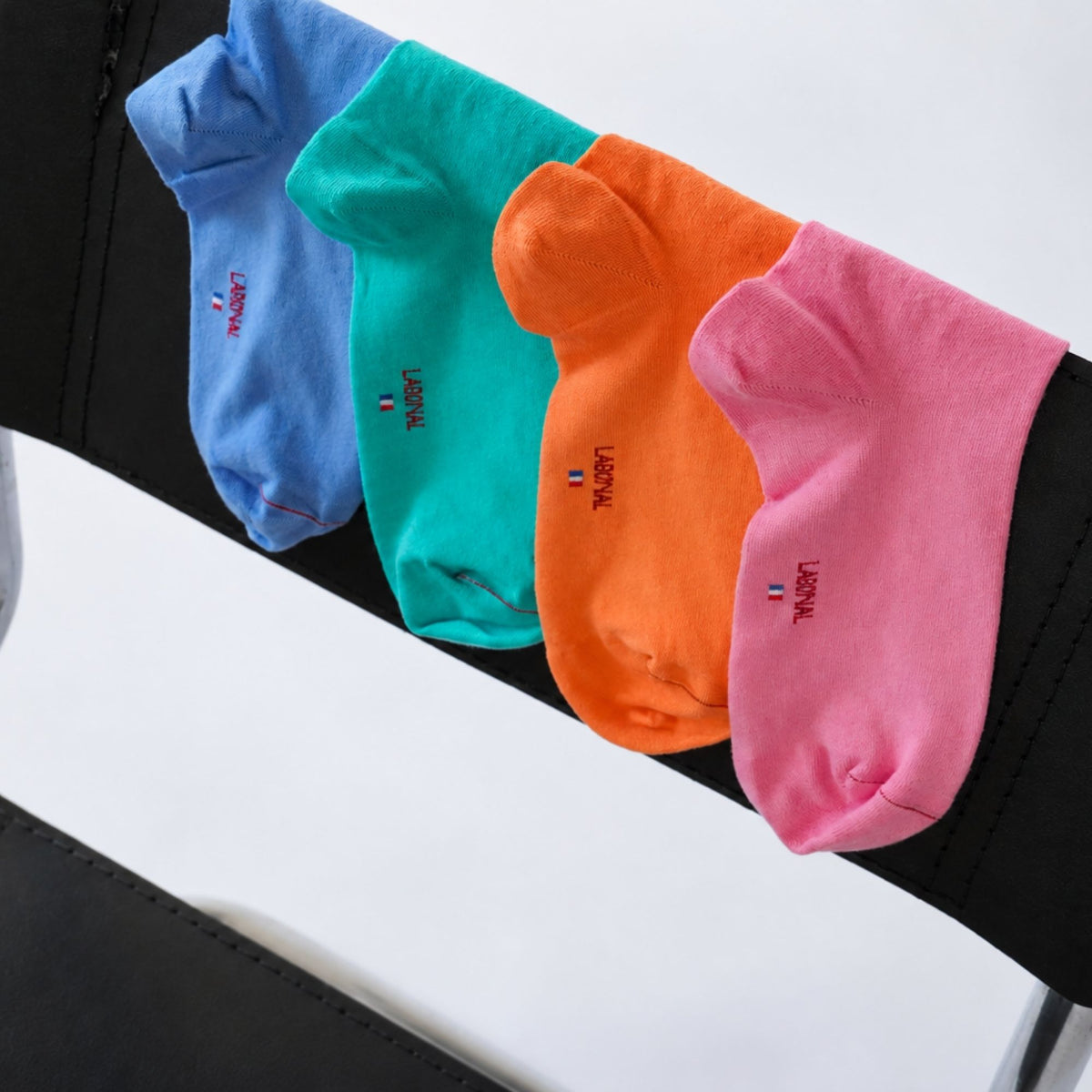 Socquettes en coton rose bonbon - Unies jersey