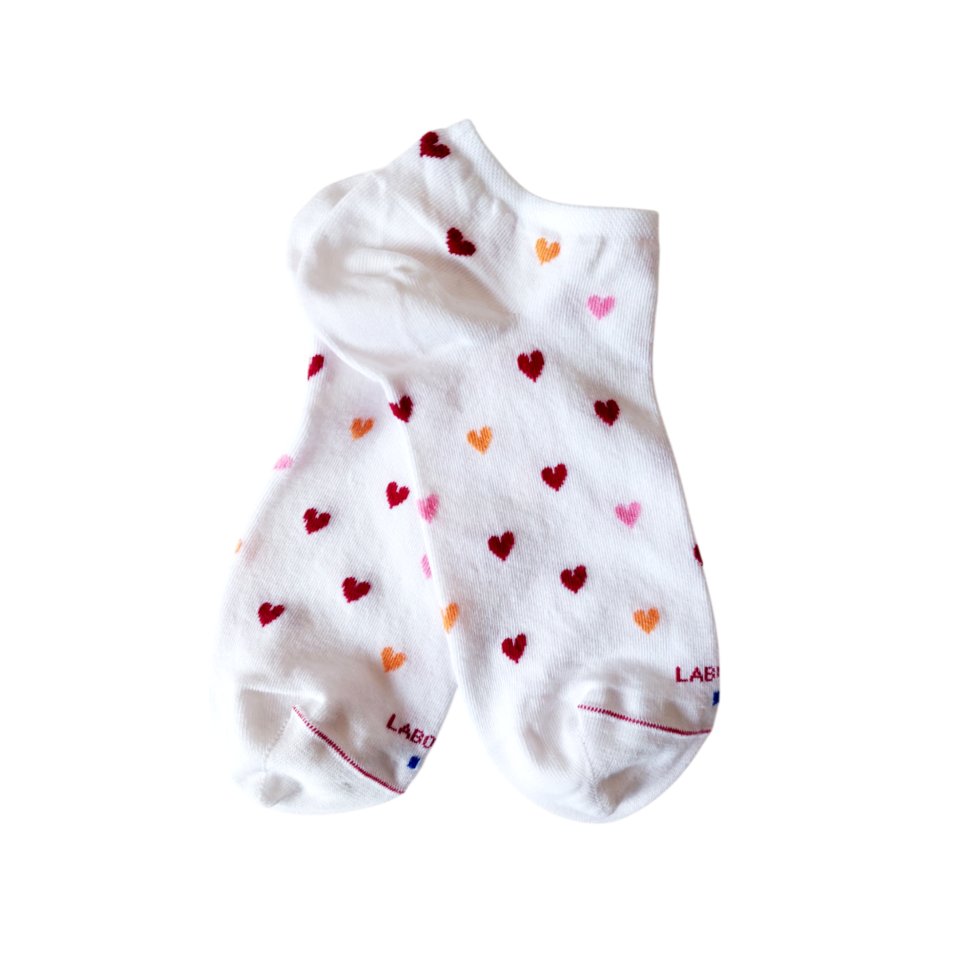 Mini-socquettes en coton Blanc - Coeurs
