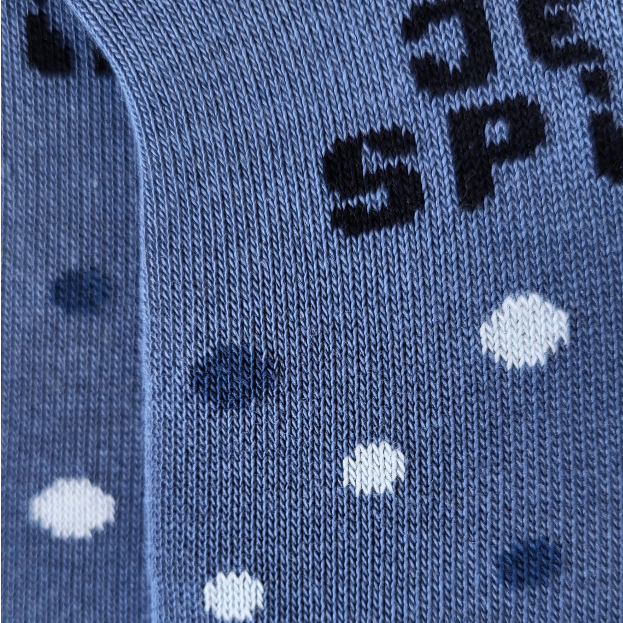 Mini-socquettes bleues à pois