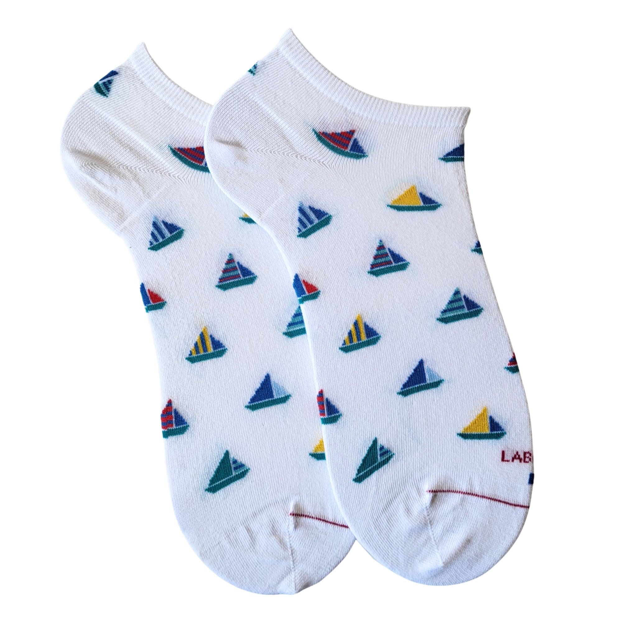 Mini-socquettes blanches motifs bateau