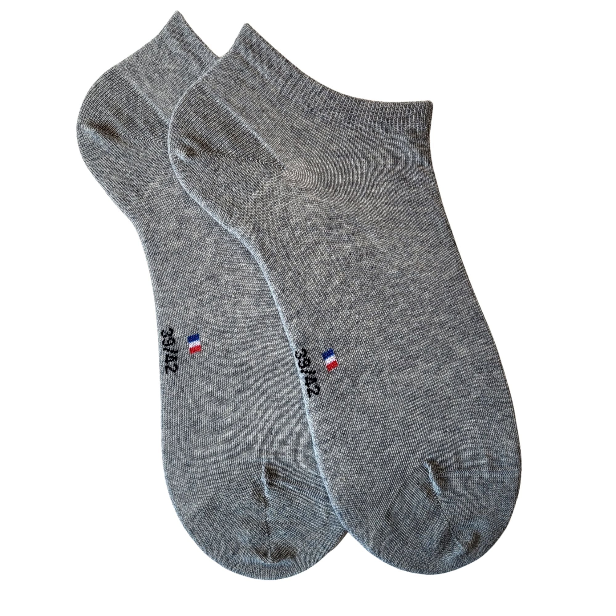 Mini-socquettes gris chiné unies