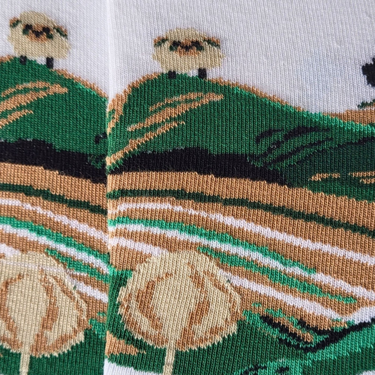 Chaussettes coton blanc motif paysage