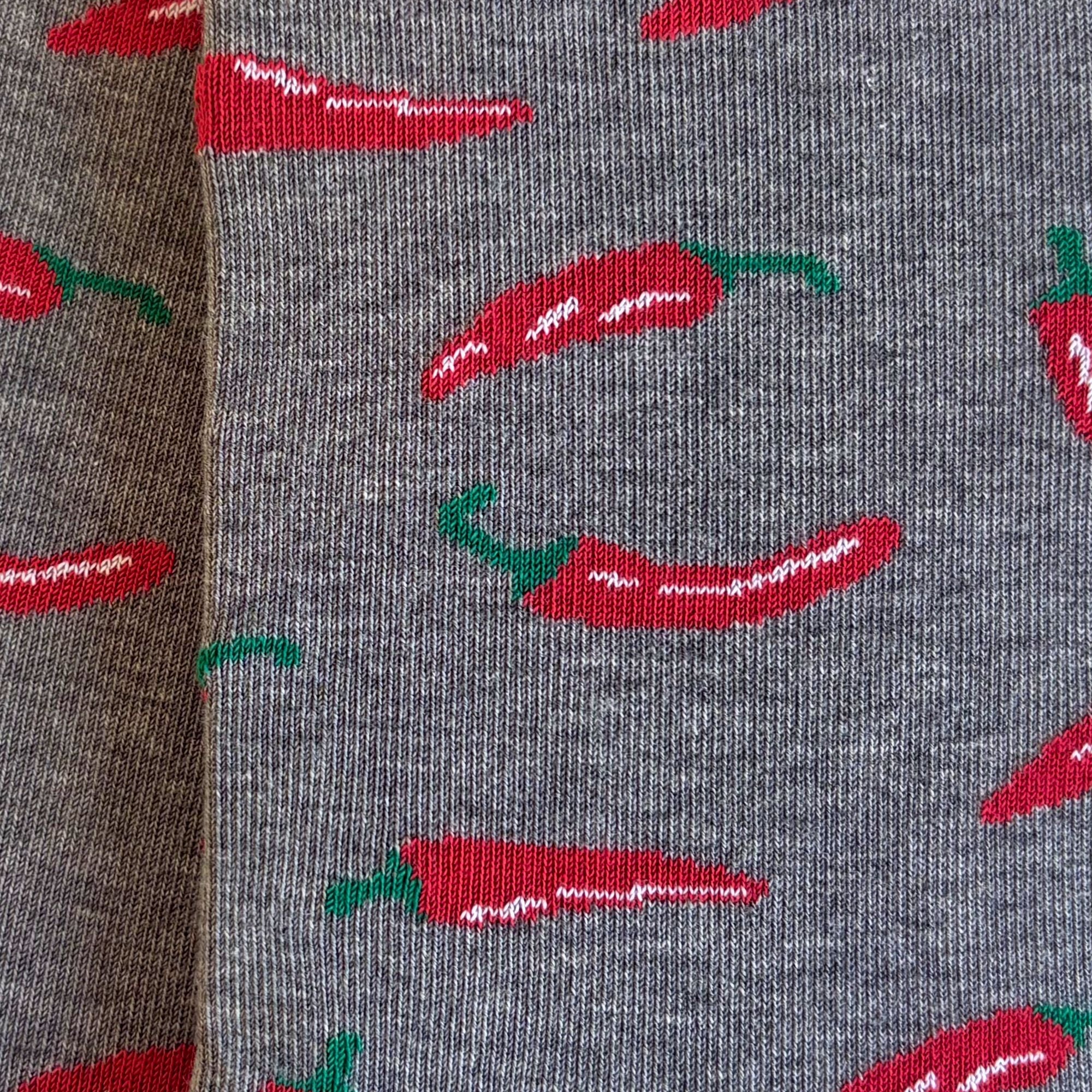 Chaussettes coton gris piment d’Espelette femme
