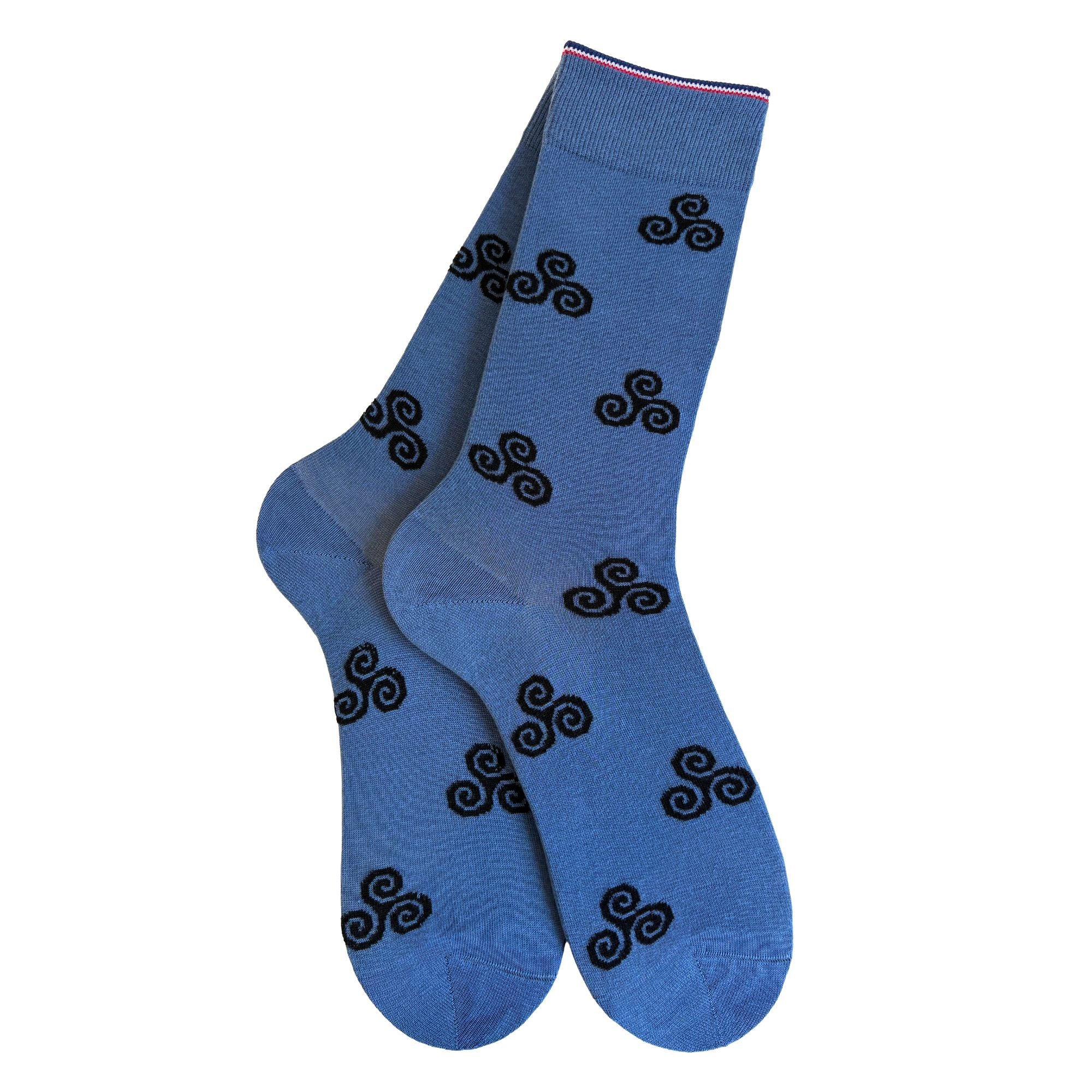 Chaussettes coton bleu triskell homme