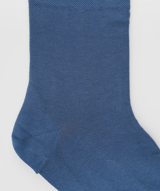 Socquettes Jersey Coton Bleu