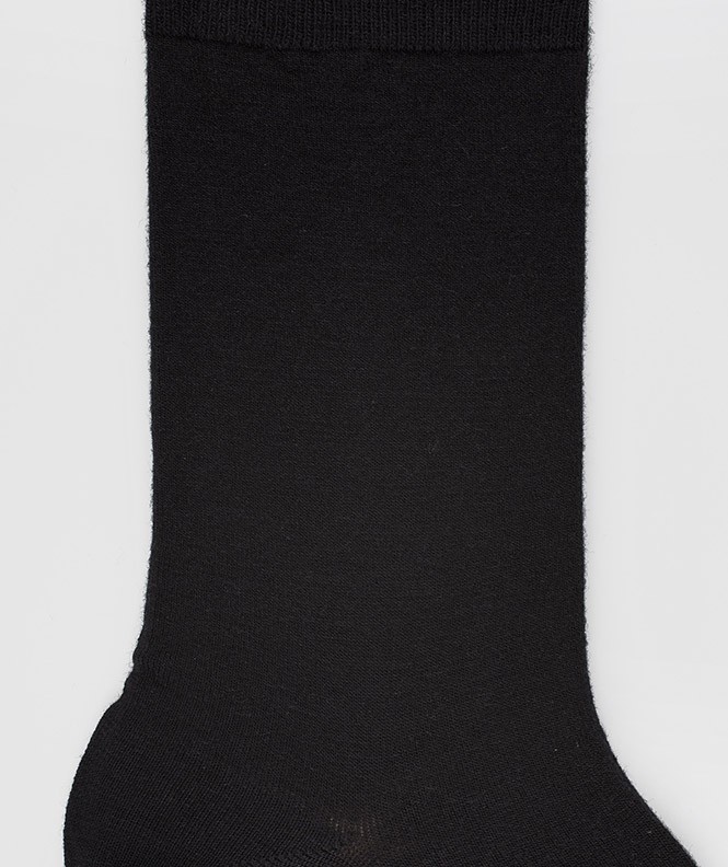 Chaussettes Jersey intérieur coton, extérieur Laine Noir