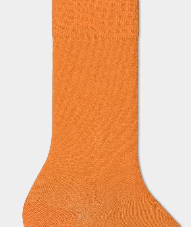 Chaussettes Unies jersey Coton Orange