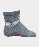 Mi-chaussettes Tête de chat Angora et Viscose Gris