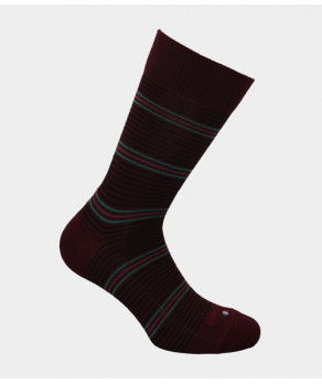 Mi-chaussettes Rayures Viscose Rouge