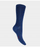 Mi-chaussettes a Pois Viscose Bleu