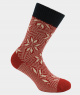 Mi-chaussettes norvégienne colorée épaisse Laine Rouge