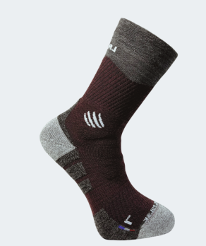 Chaussette Randonnée Laine Merinos Rouge