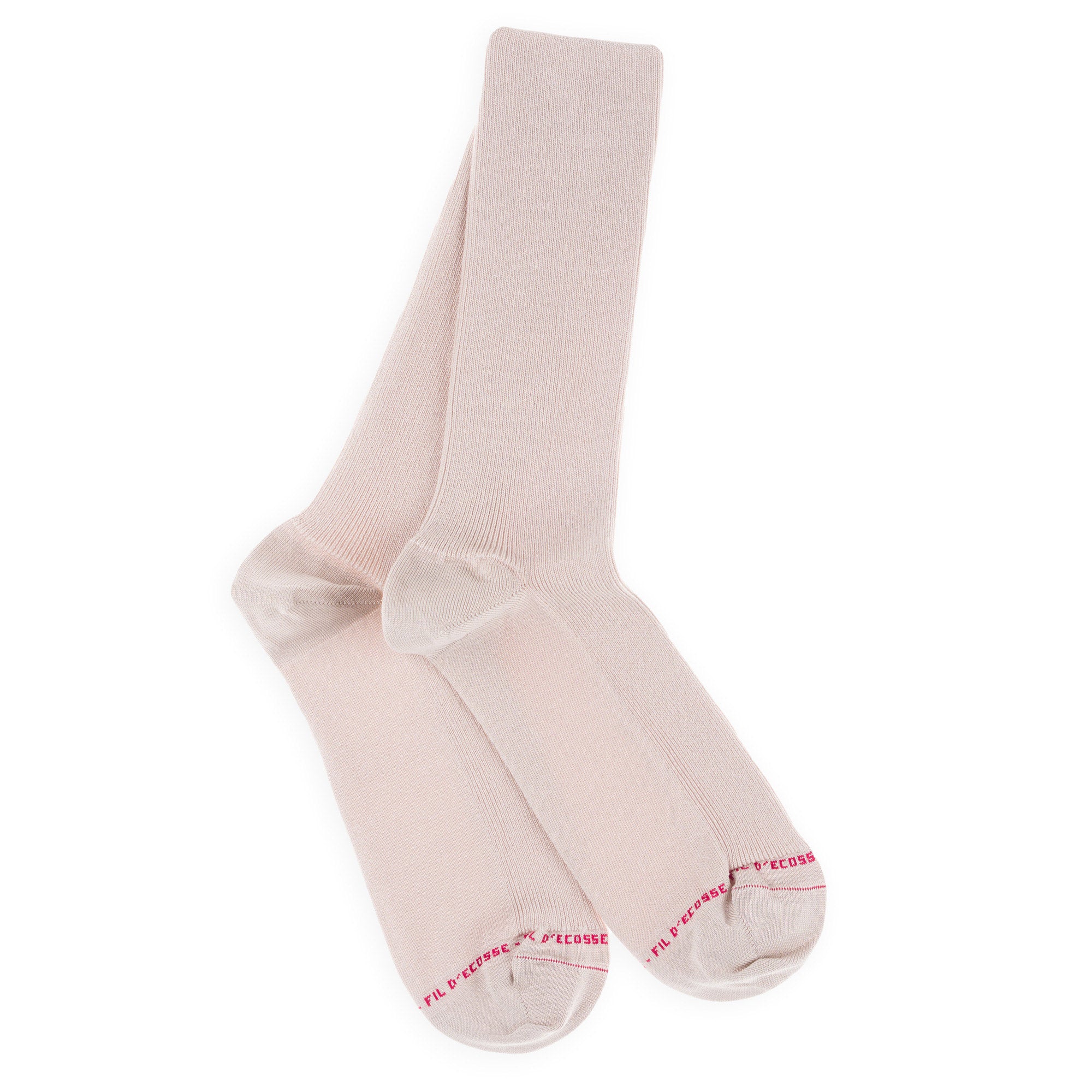 Chaussettes Non Comprimantes en fil d'écosse Gris clair - Unies