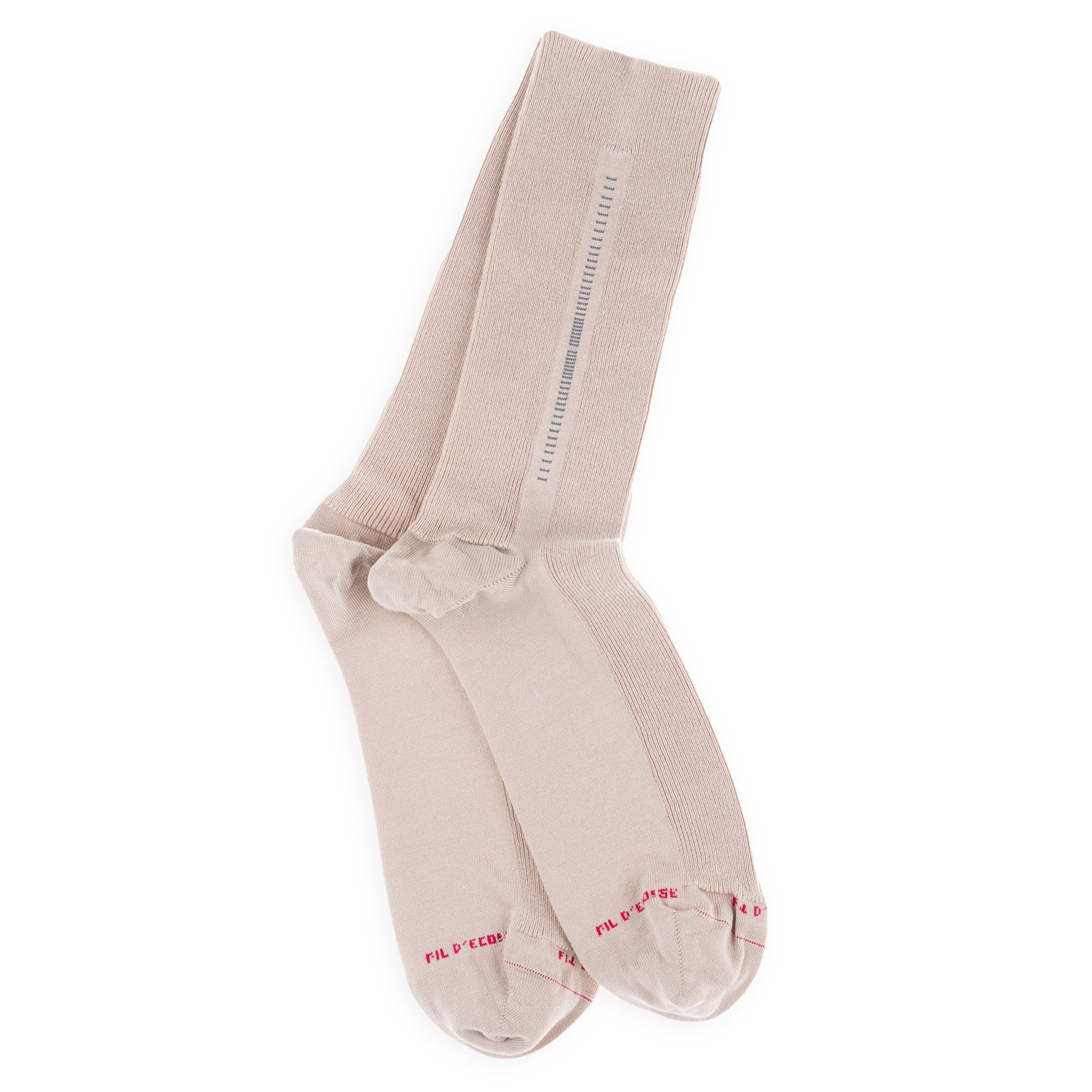 Chaussettes en fil d'écosse non comprimantes Gris clair - Baguette