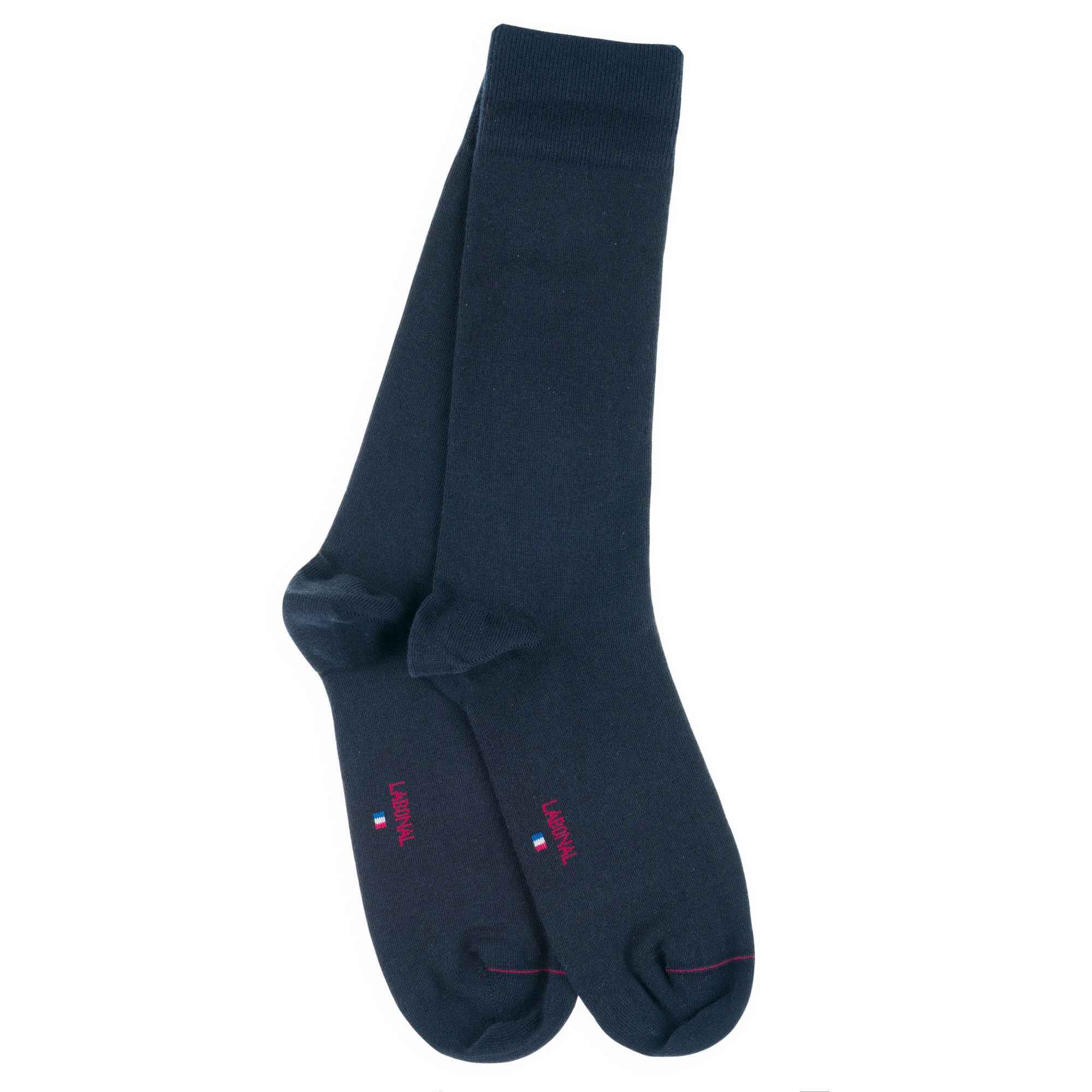 Chaussettes en coton Marine - Unies jersey