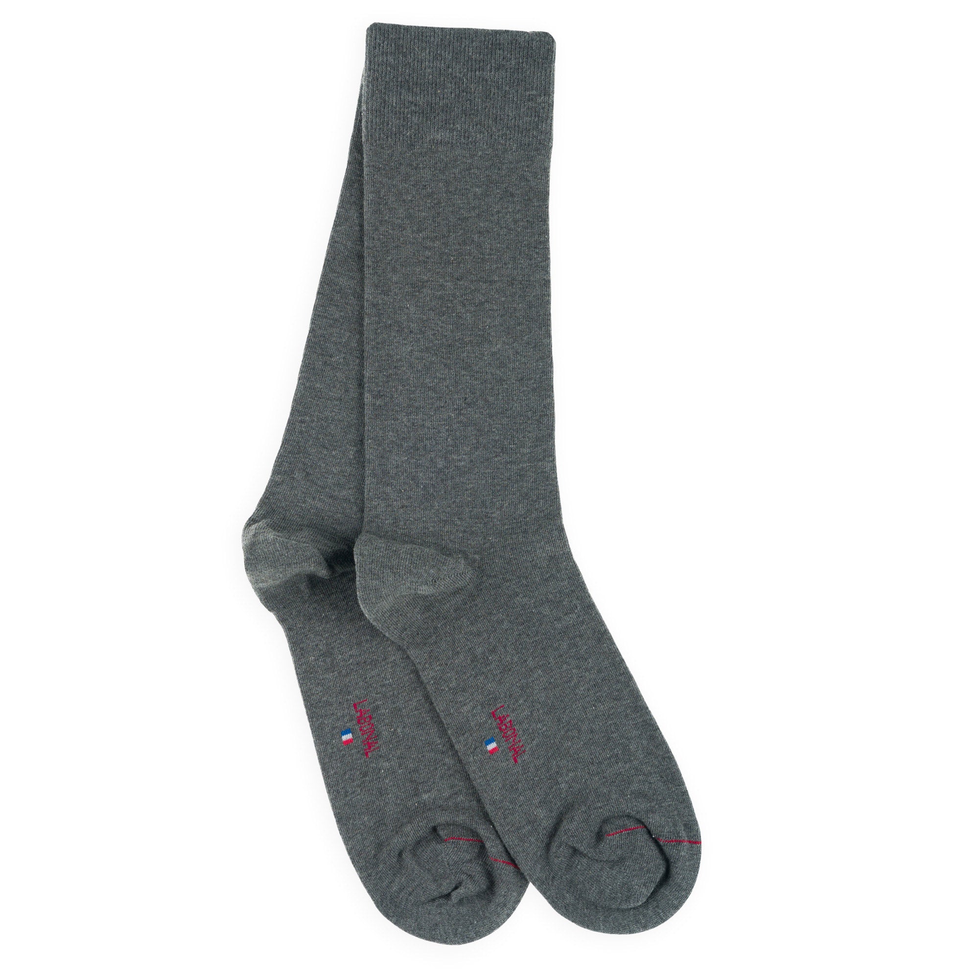 Chaussettes en coton Gris chiné - Unies jersey