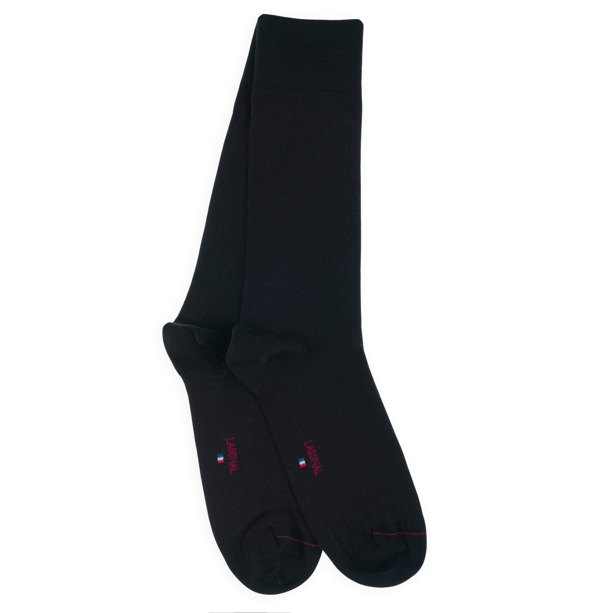 Chaussettes en coton Noir - Unies jersey