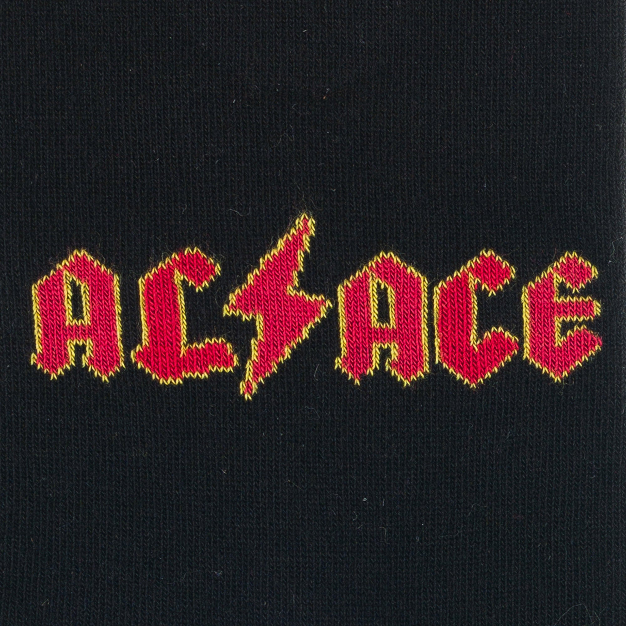 Chaussettes made in Alsace en coton Noir - Alsace ACDC