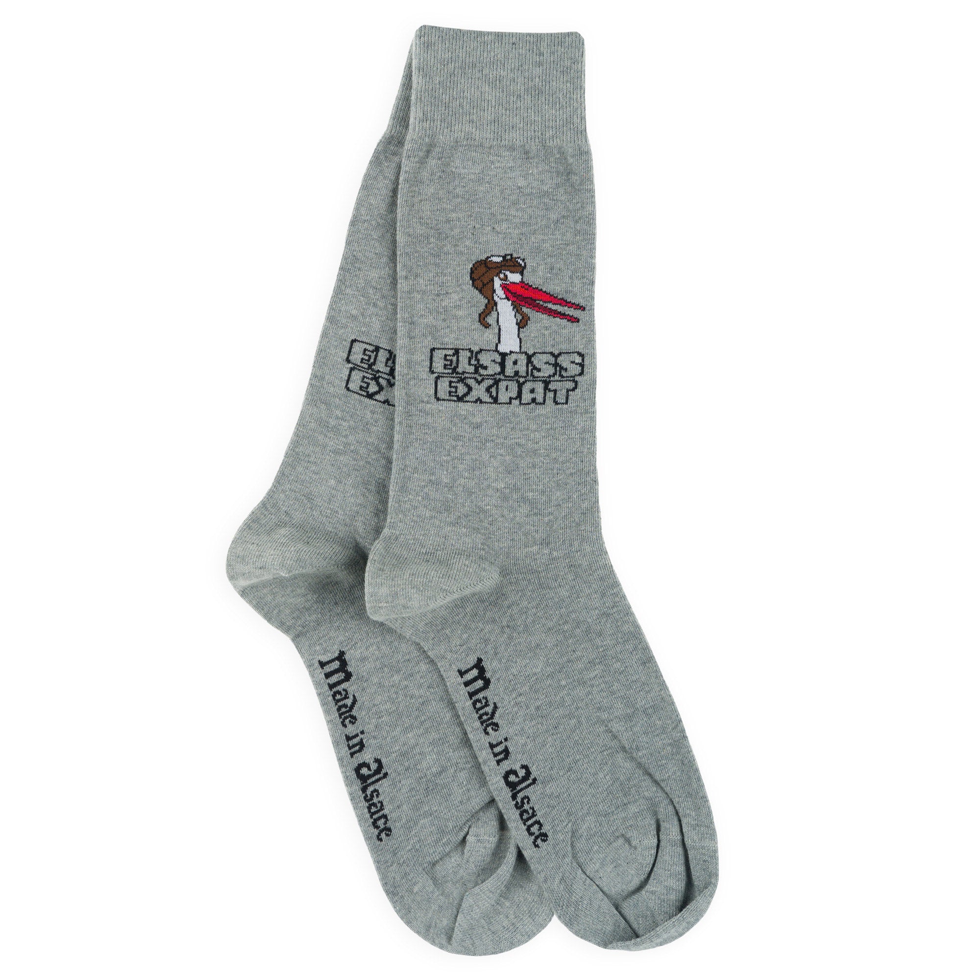 Chaussettes made in Alsace en coton Gris - Alsace Expat'