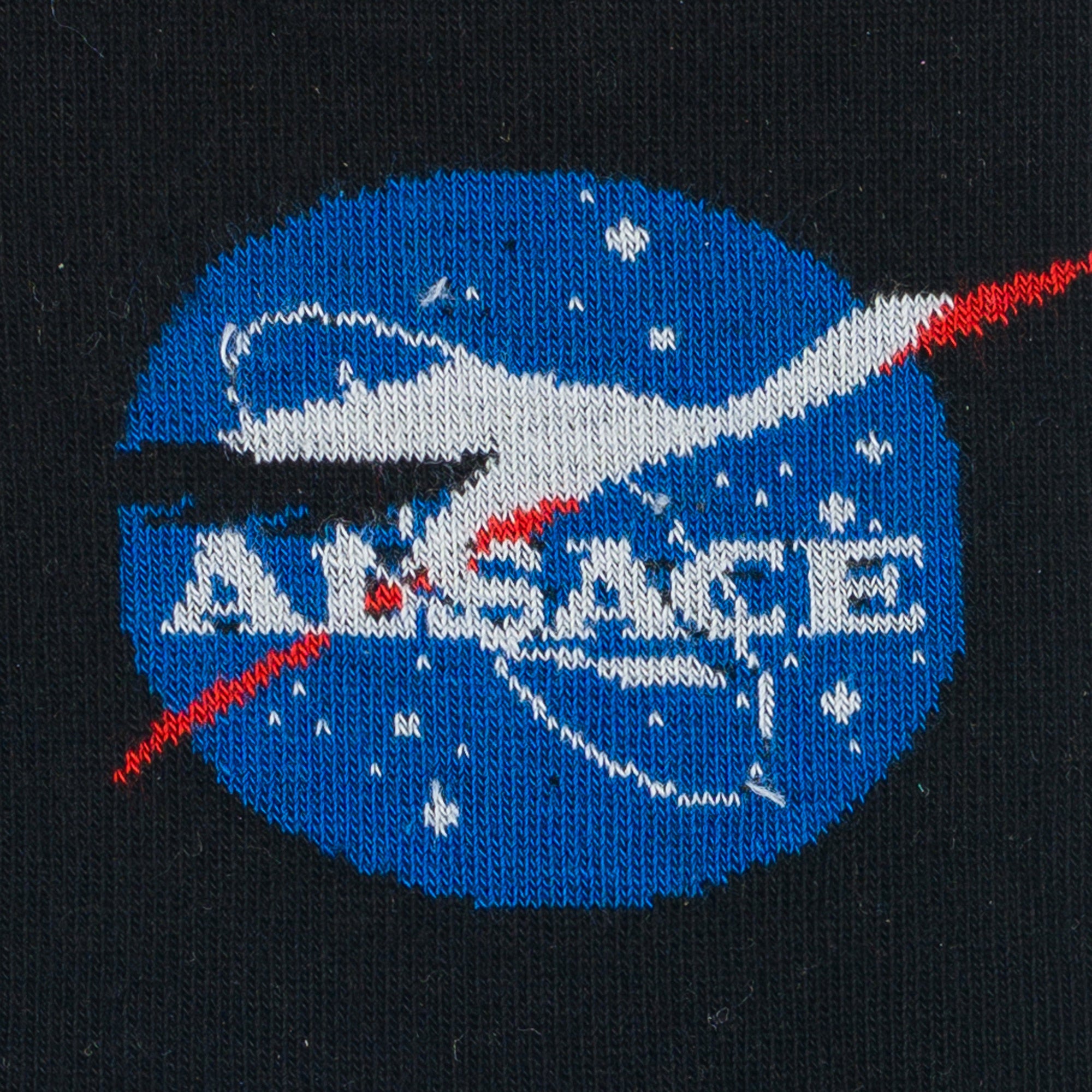 Chaussettes made in Alsace en coton Noir - Alsace NASA