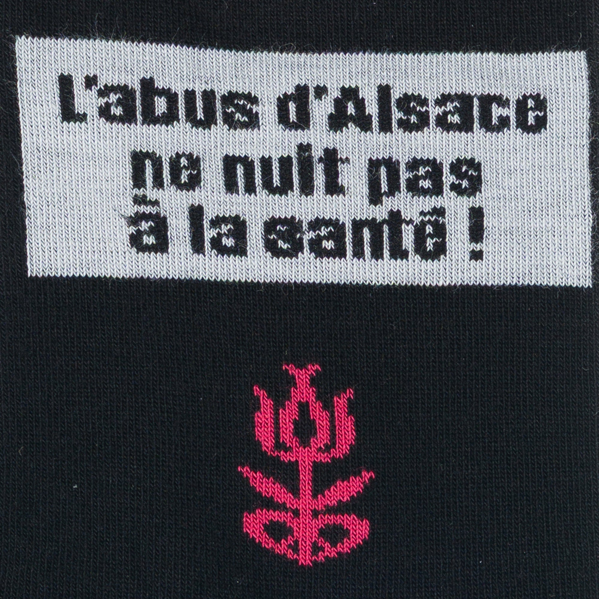 Chaussettes made in Alsace en coton Noir - L'abus d'Alsace