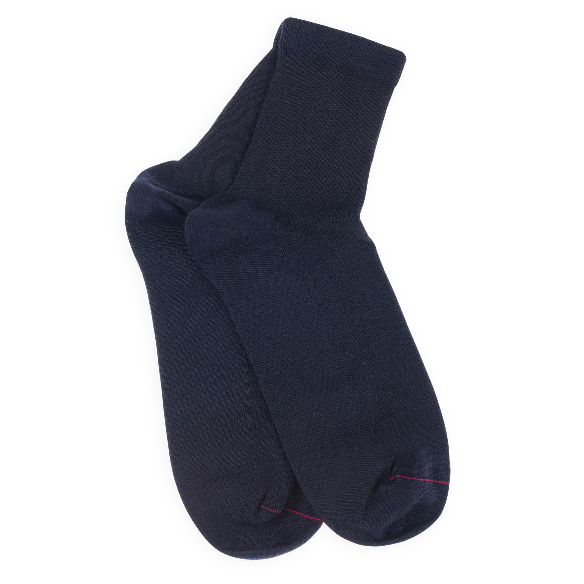 Socquettes en coton Marine - Unies