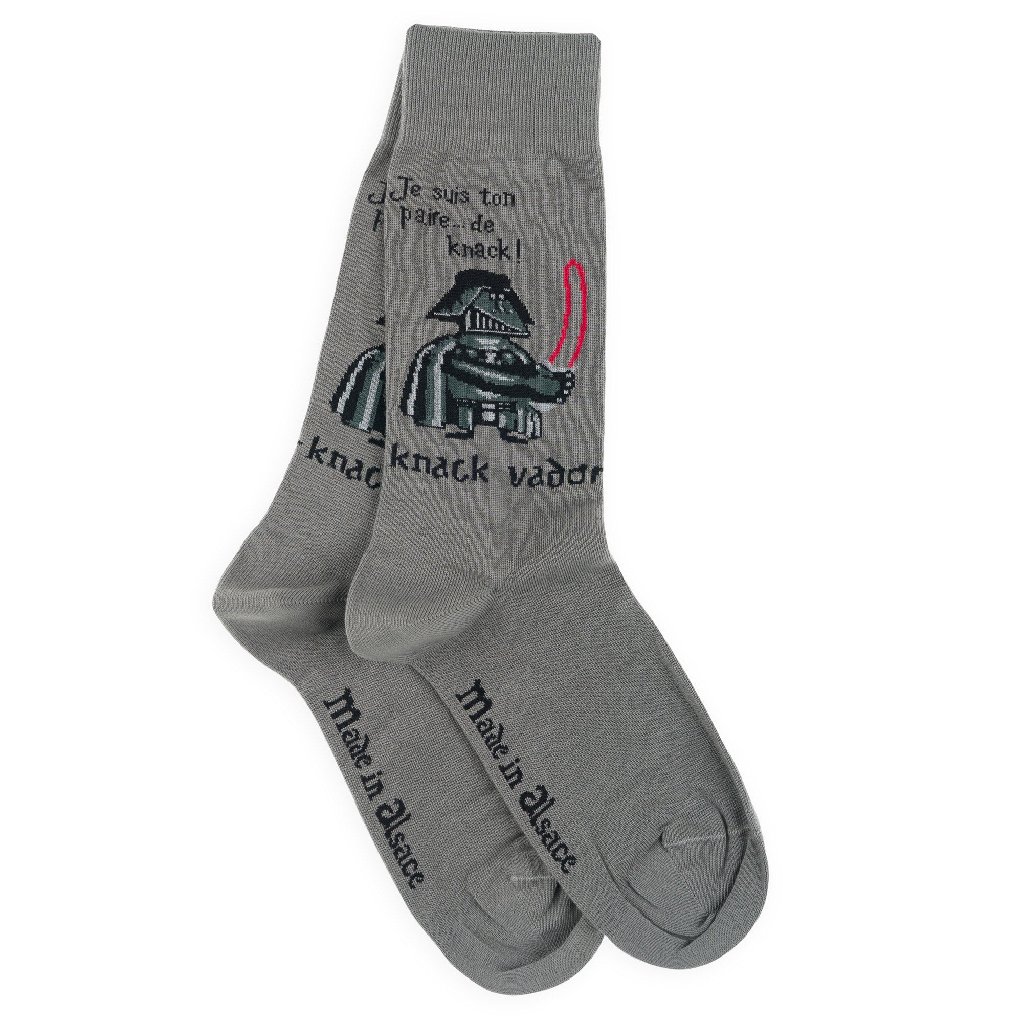 Chaussettes made in Alsace en coton Gris - Knack Vador