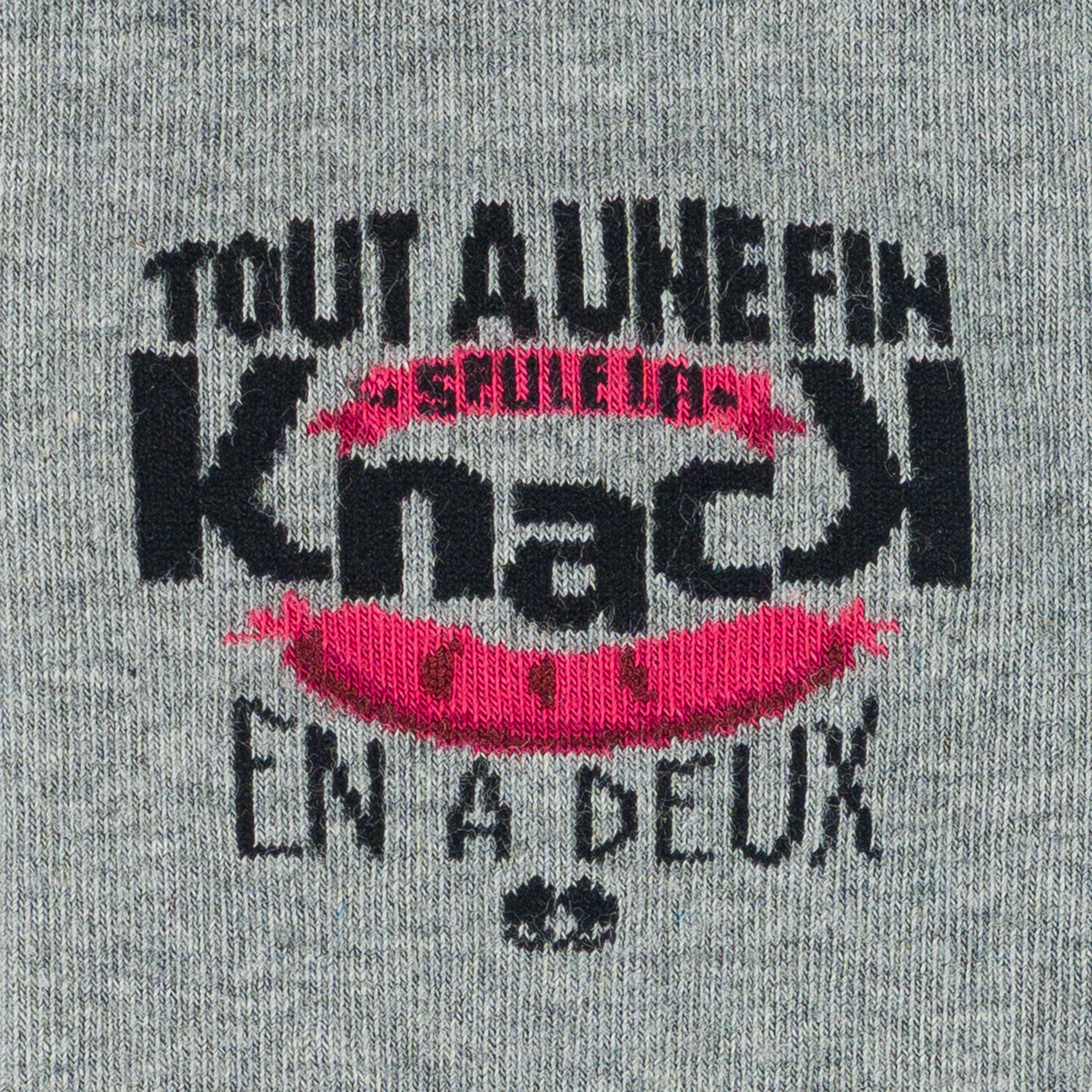 Chaussettes made in Alsace en coton Noir -  Tout a une fin…