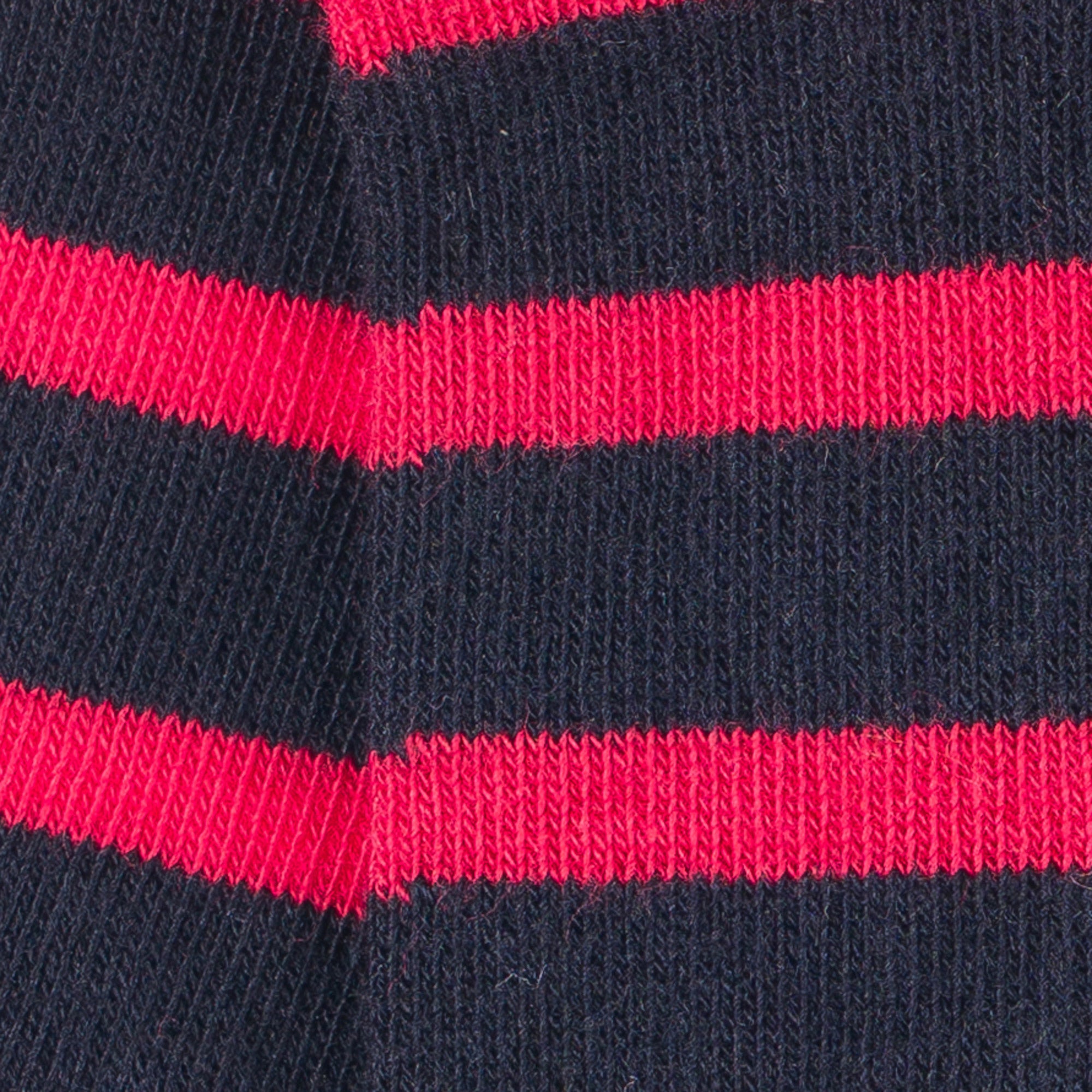 Mini-socquettes en coton Marine & Rouge - Rayures marinières