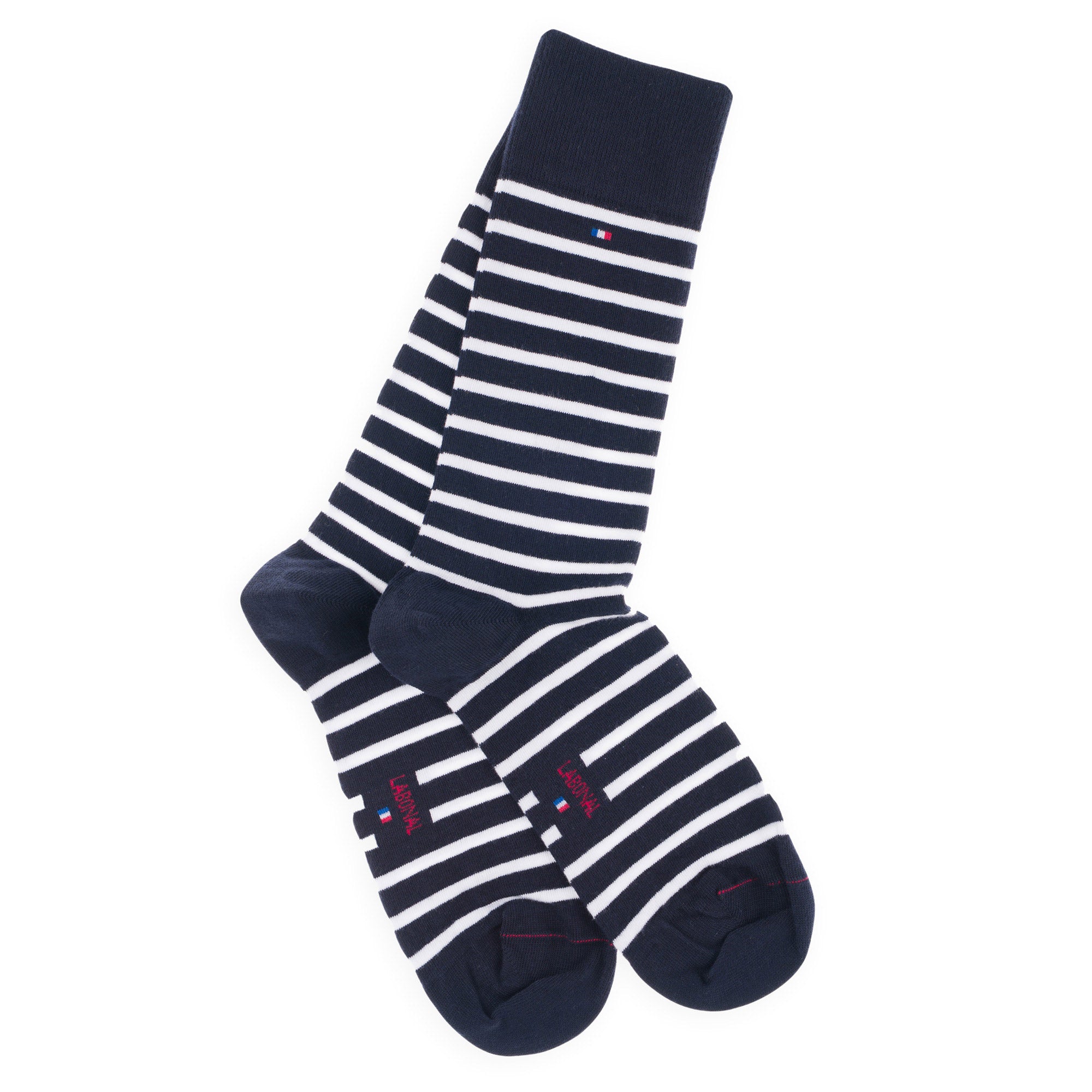Chaussettes en coton Marine & Blanc - Rayures marinières