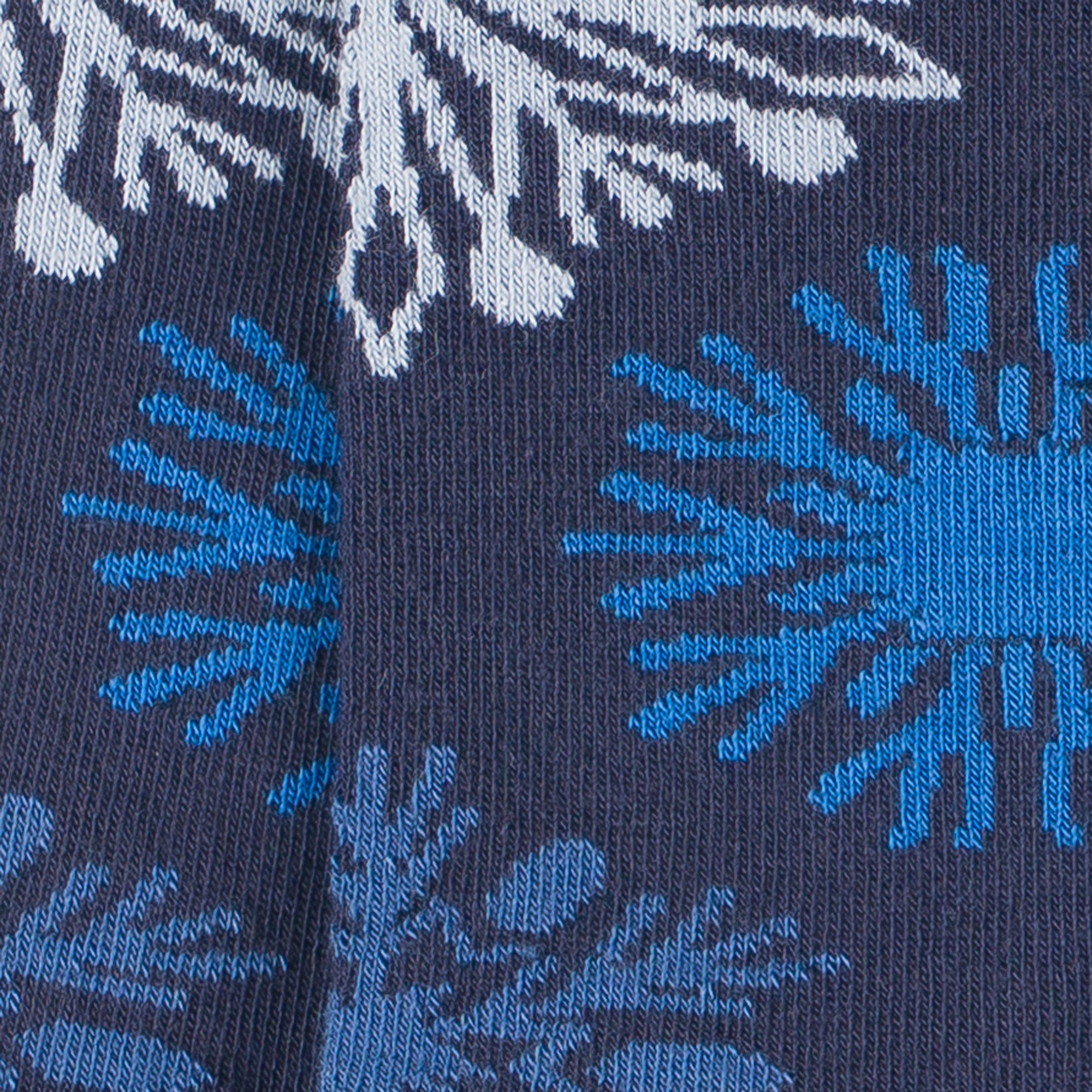 Chaussettes en coton Marine - Motifs flocons