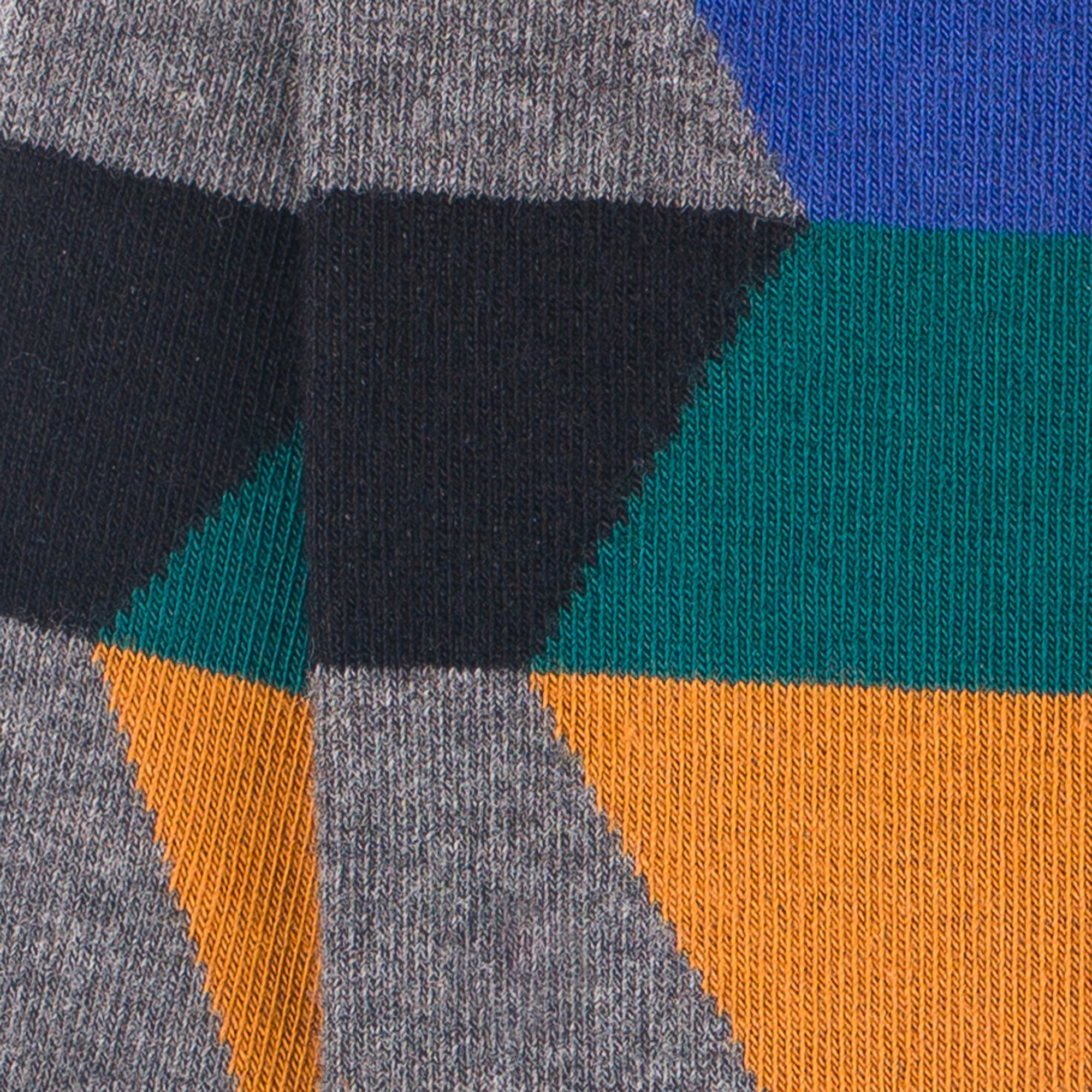 Chaussettes en coton Gris foncé - Motif géométrique